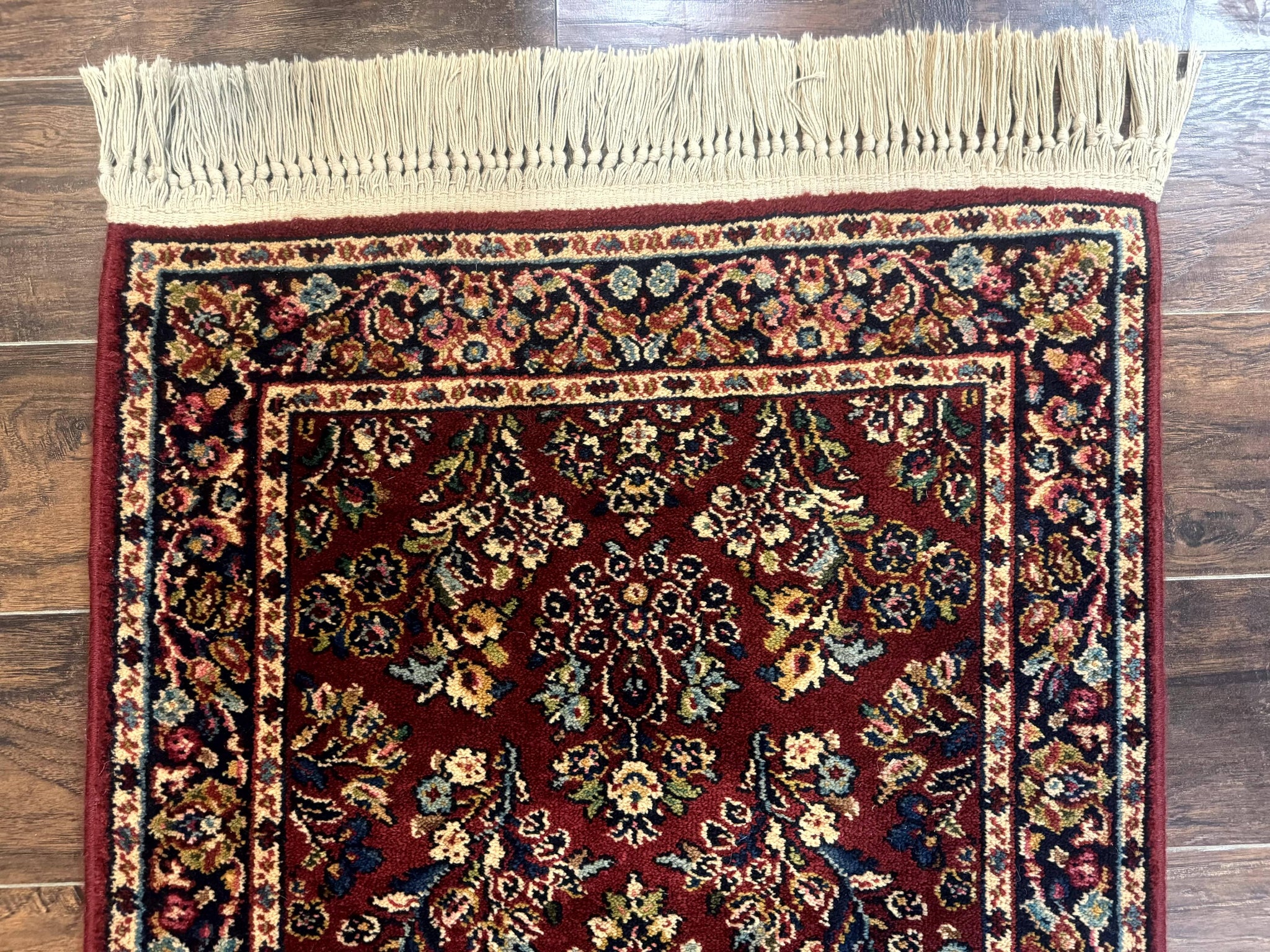 Small Karastan Rug 2.6 x 4 Red Sarouk #785, Karastan Wool Pile Rug, Original 700 Series, Discontinued Vintage Karastan Carpet by Jewel Rugs