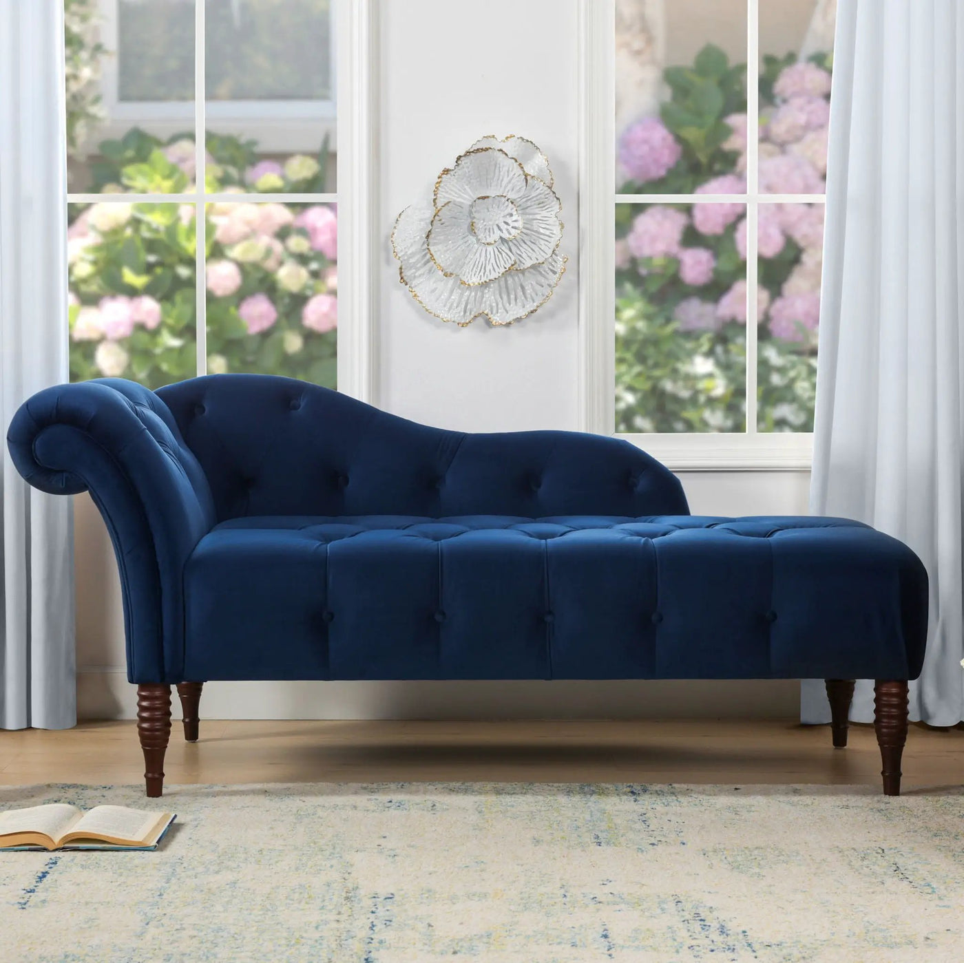 Samuel - Tufted Roll Arm Chaise Lounge by Unique Piece Furniture