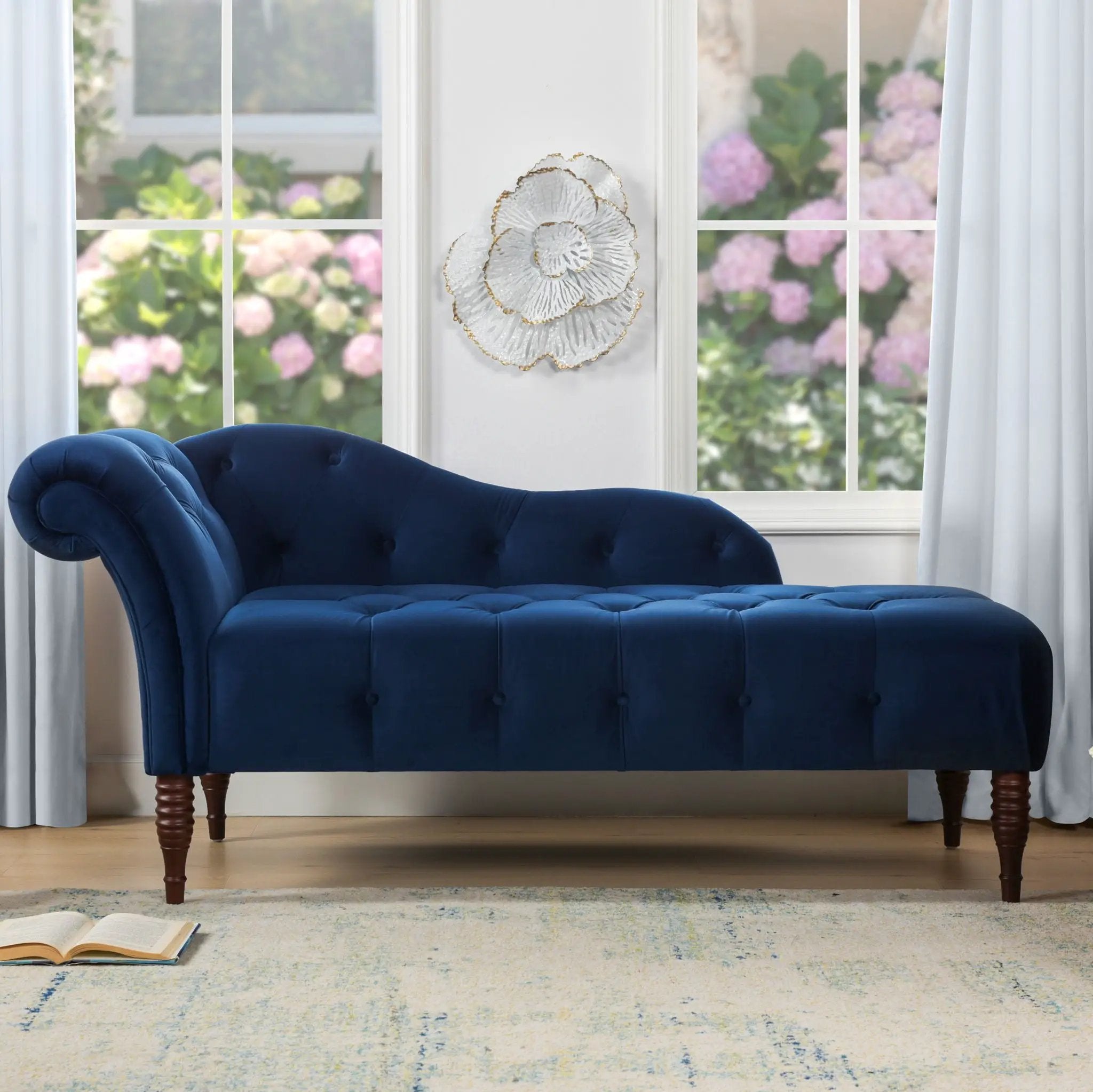 Samuel - Tufted Roll Arm Chaise Lounge by HouseOfZazla