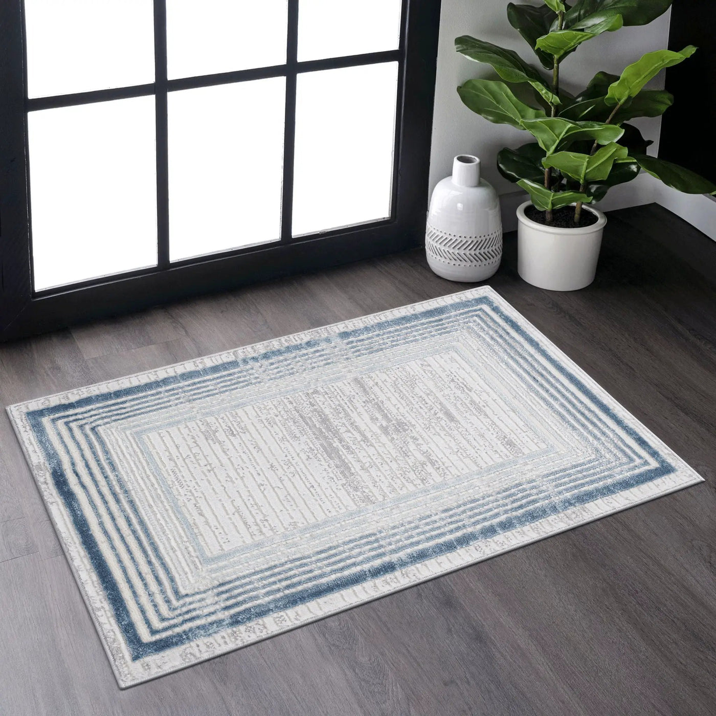 Marfi - Bordered Area Rug by HouseOfZazla
