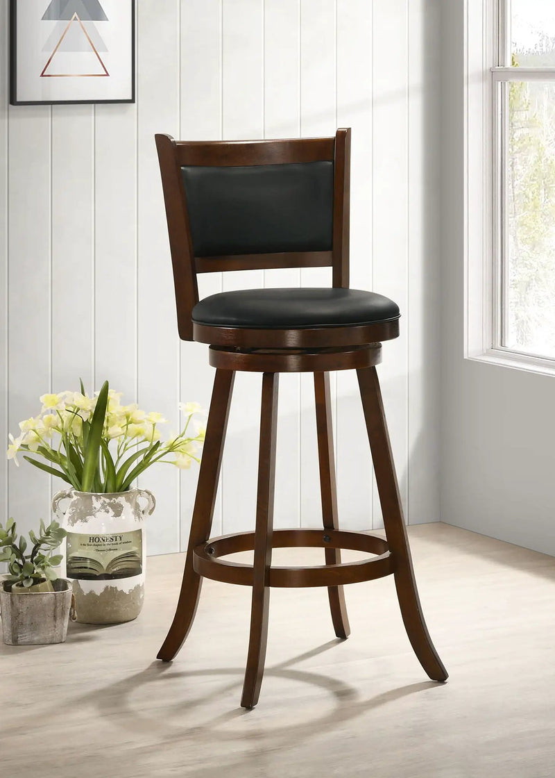 Broxton Upholstered Swivel Bar Chair Chestnut (Set of 2) by Unique Piece Furniture