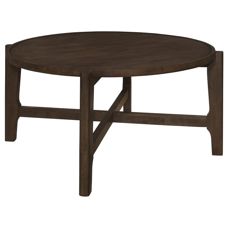 Cota 3-piece Solid Wood Coffee and End Table Set Dark Brown by Unique Piece Furniture