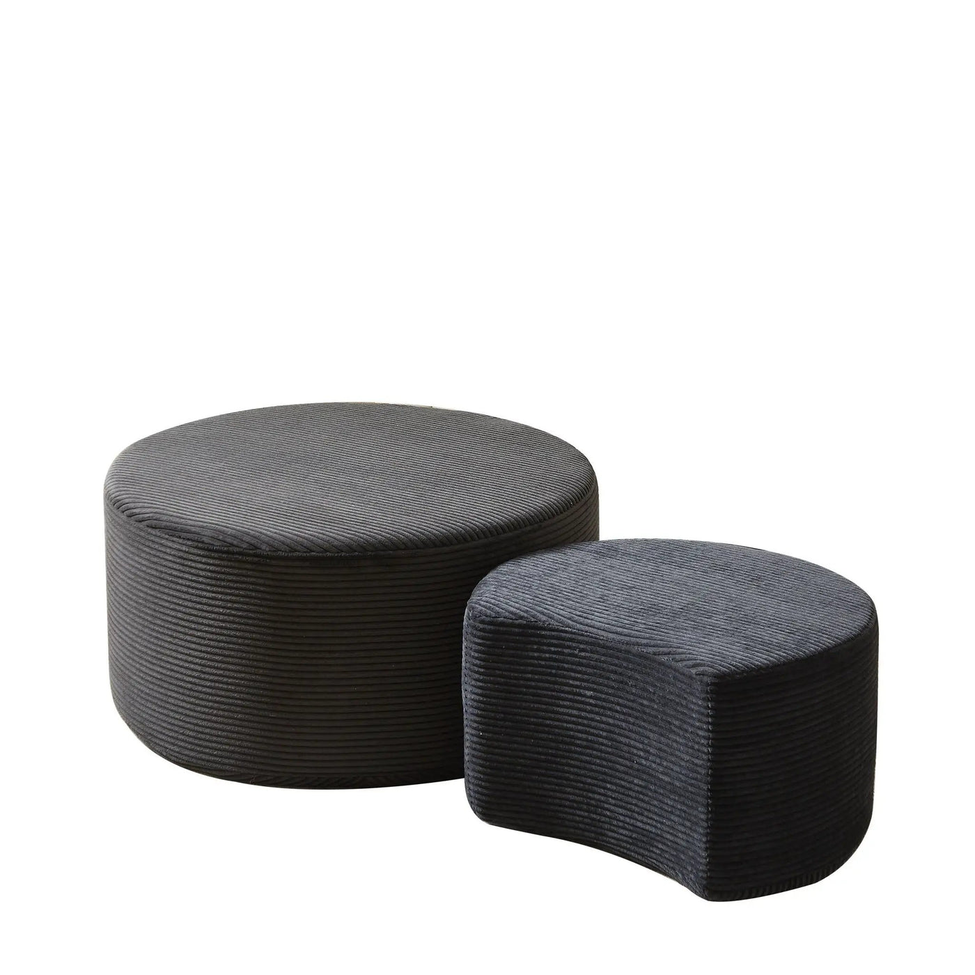 Modern Upholstered Round Coffee Table For Living Room (Set of 2) by HouseOfZazla