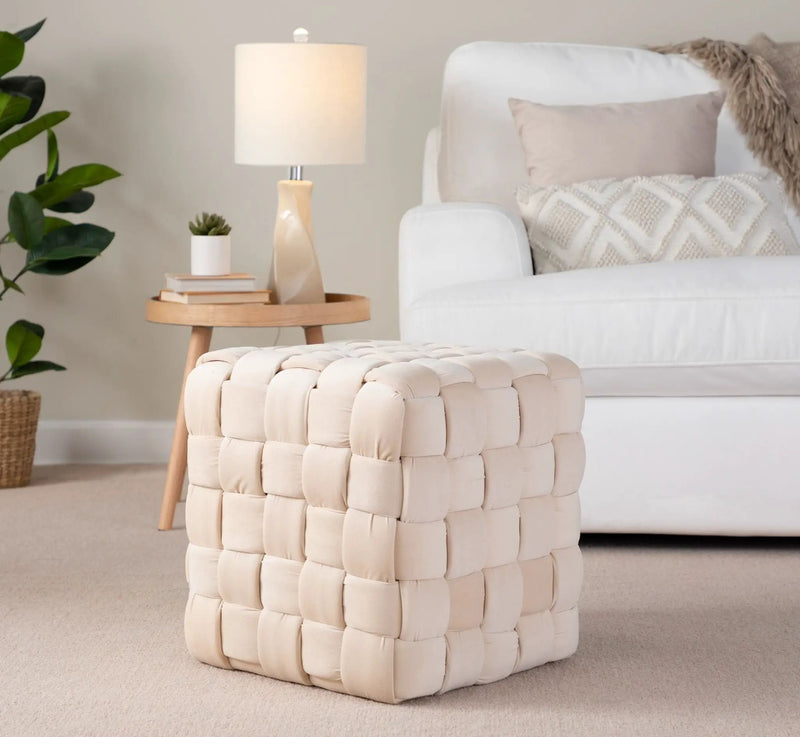 Square Braided Ottoman - by Unique Piece Furniture
