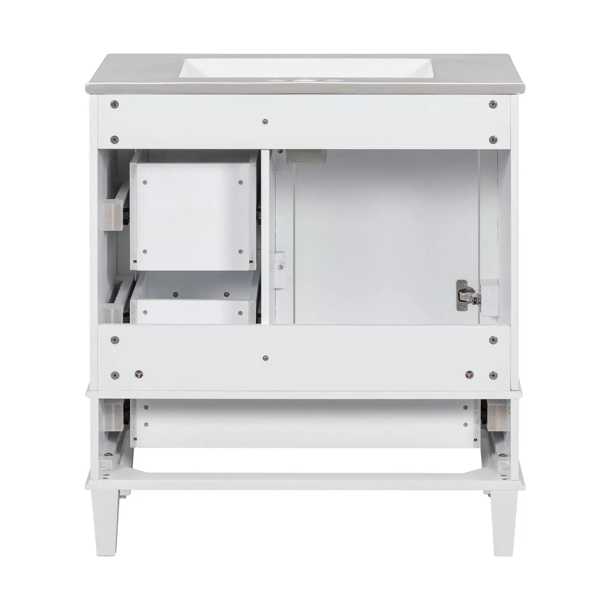 Bathroom Vanity, Modern Bathroom Cabinet With Sink Combo Set, Bathroom Storage Cabinet With A Soft Closing Door And 3 Drawers, Solid Wood Frame by HouseOfZazla