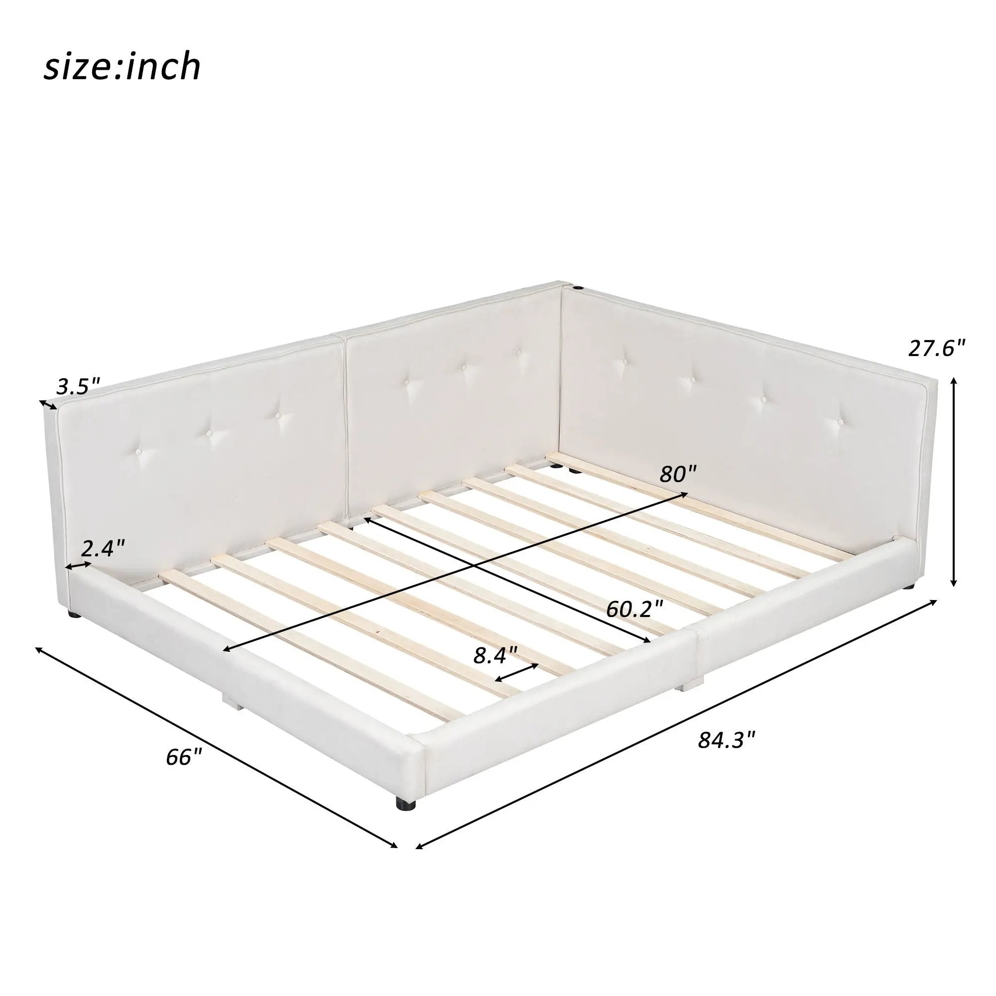 Modern Upholstered Platform Bed With USB Ports And LED Belt by Unique Piece Furniture