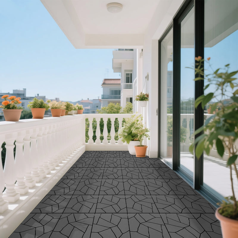 Stone Style 12" Patio Deck Tiles by HouseOfZazla