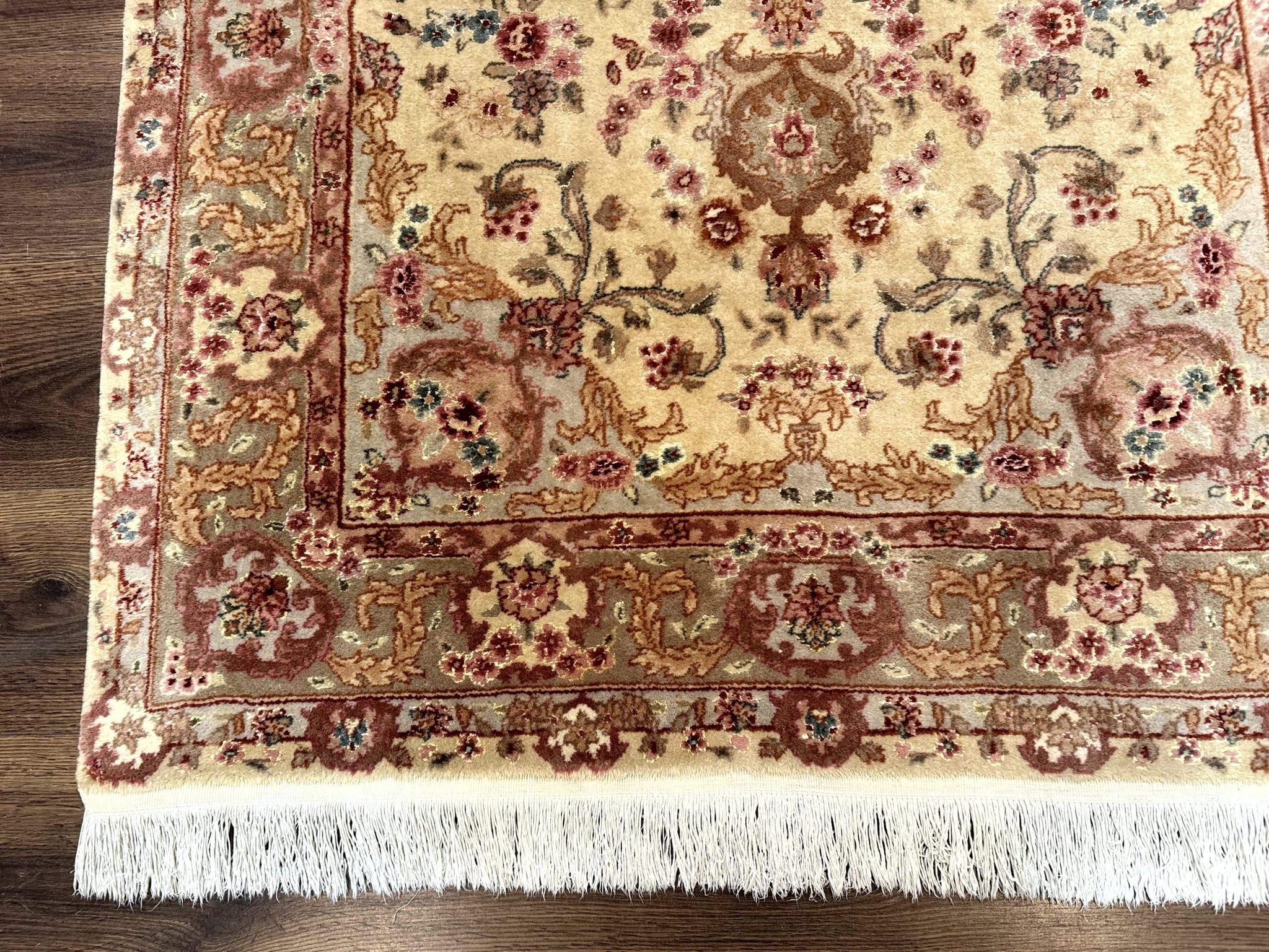 Sino Persian Rug 4x6, Wool and Silk Highlights, Fine 200 KPSI by Jewel Rugs