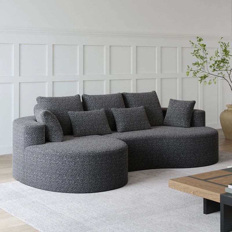 Curved Oversized Sectional Sofa With Extra Deep Seat by HouseOfZazla