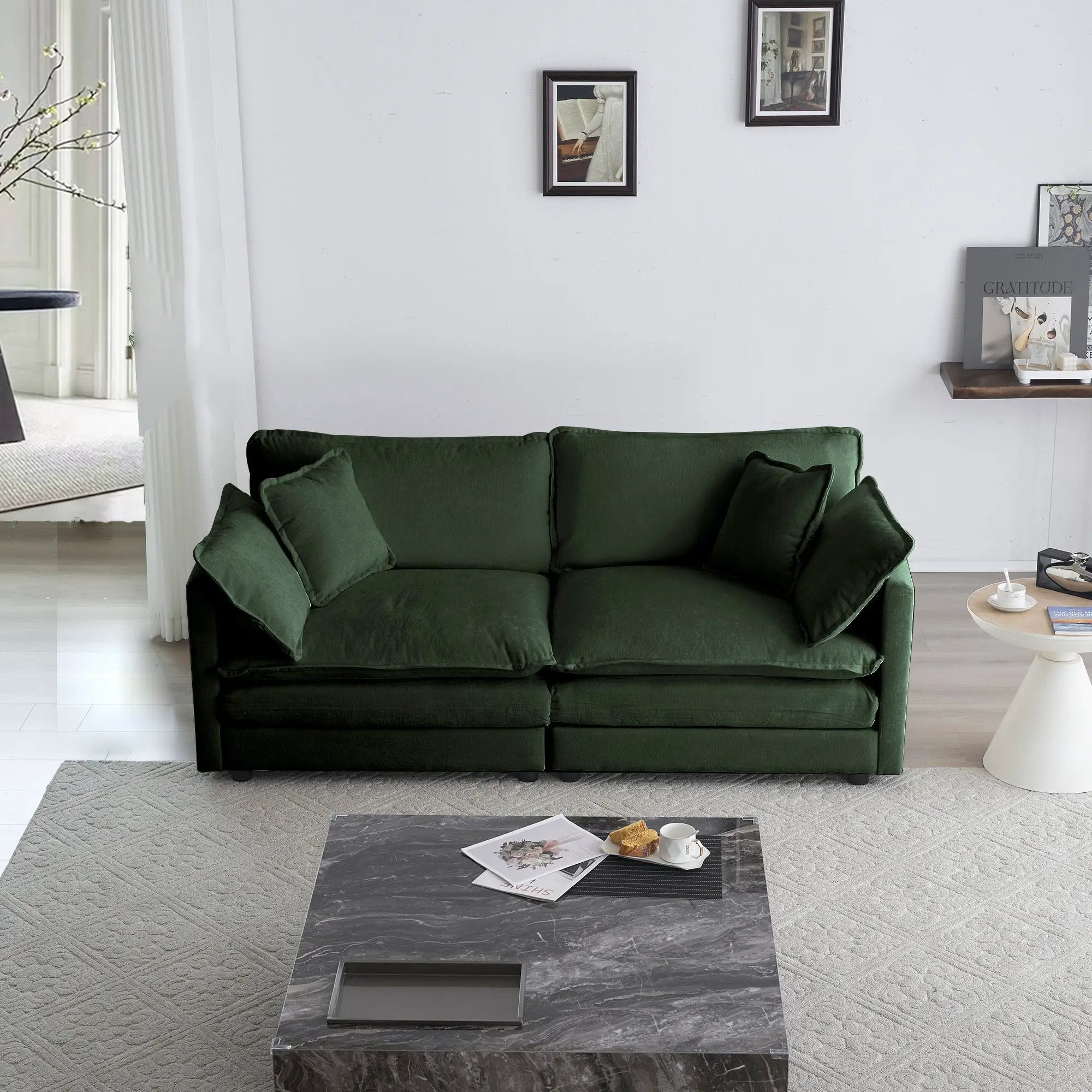 Modern Fabric Loveseat Sofa Couch for Living Room by HouseOfZazla