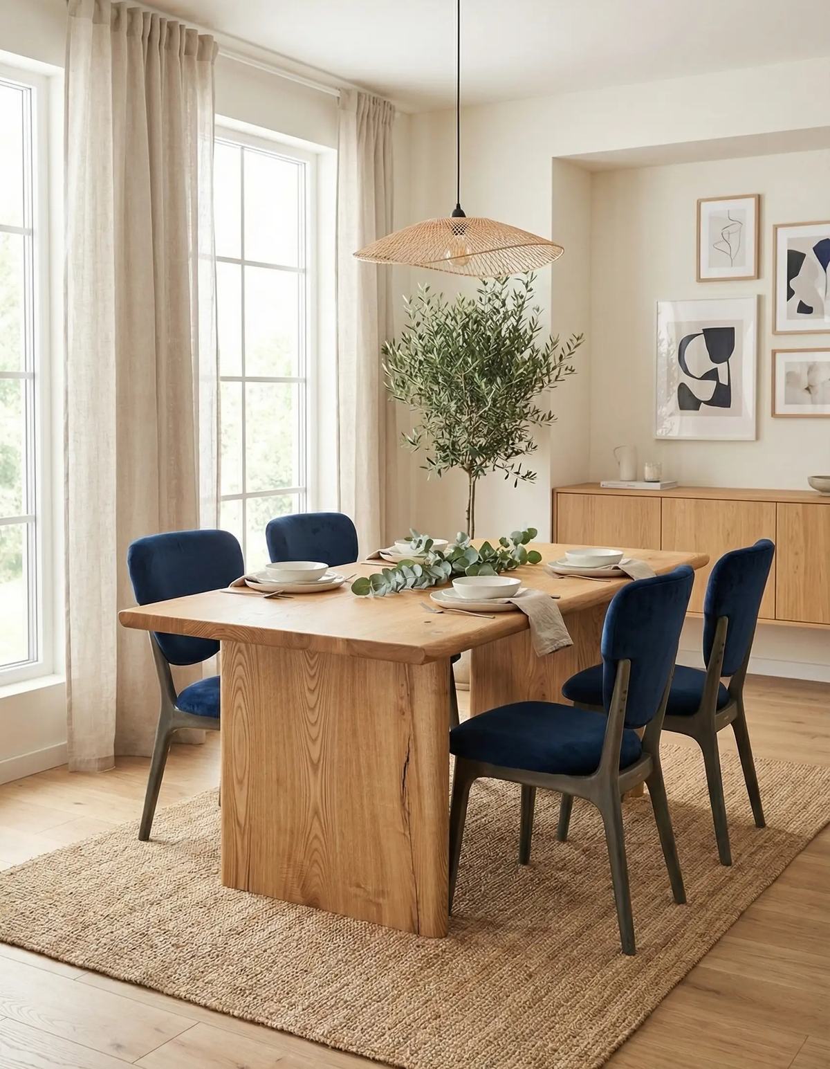 Minimal Solid Dining Table by Gizz