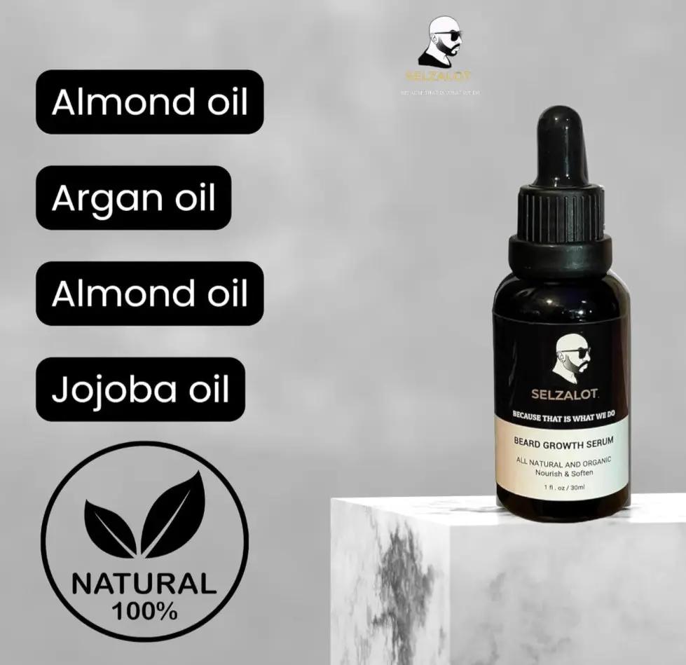 Beard Growth Oil Serum for Men All Natural and Organic Bread Grooming Oil For Men Unscented Facial Hair Serum For Beard Gifts Ideas For Him Self Care Products – 30ml by Selzalot
