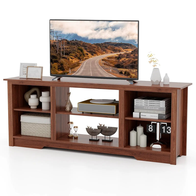 70 Inch TV Stand for up to 75 Inch Flat Screen TVs with Adjustable Shelves by DirectDeals