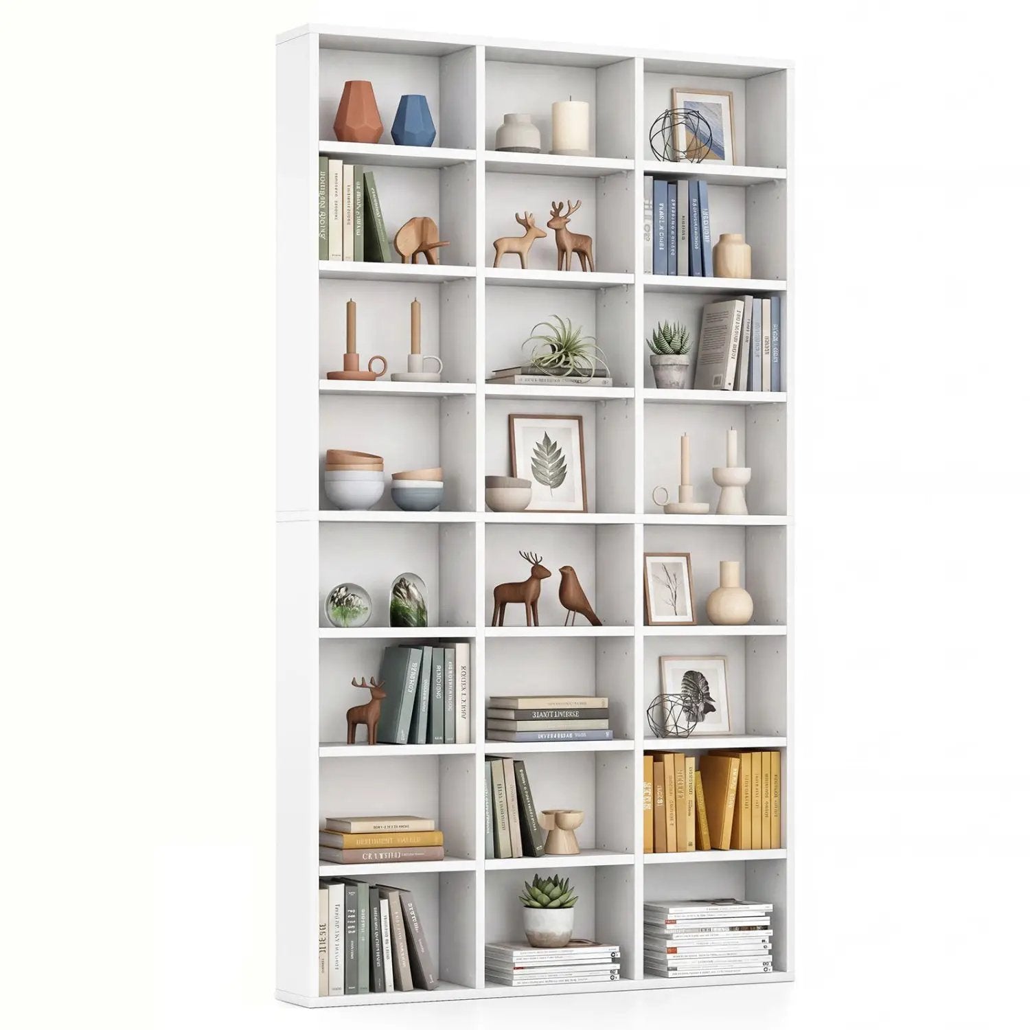 70-Inch Tall Bookshelf with 24 Cube Storage Compartments by DirectDeals