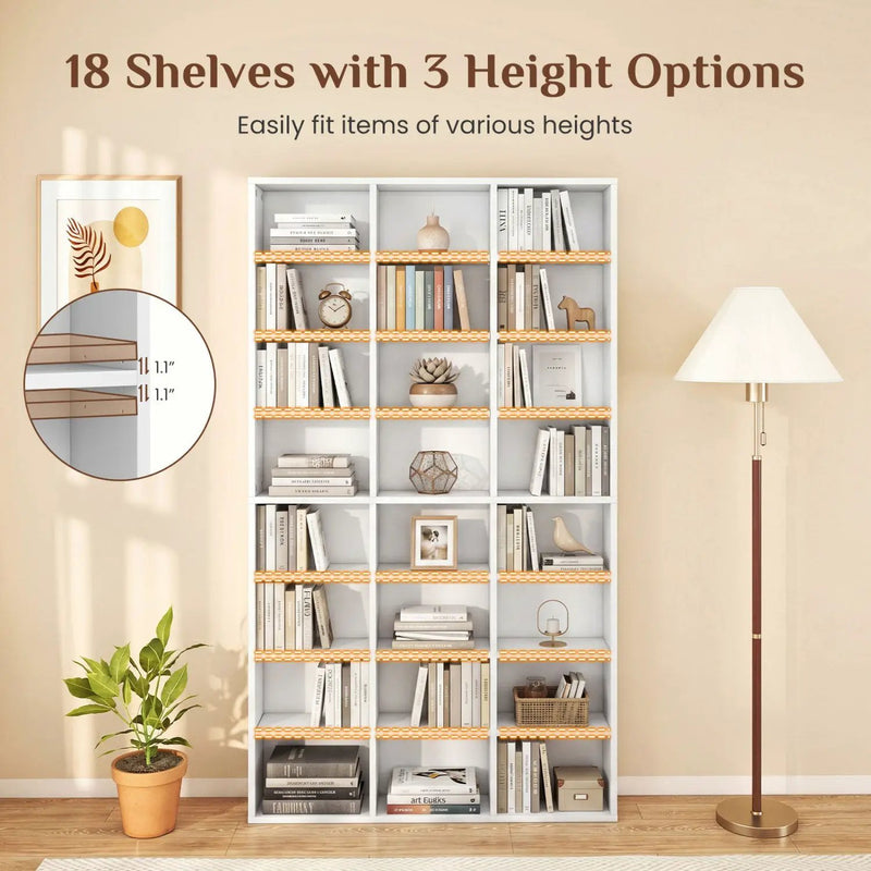 70-Inch Tall Bookshelf with 24 Cube Storage Compartments by DirectDeals