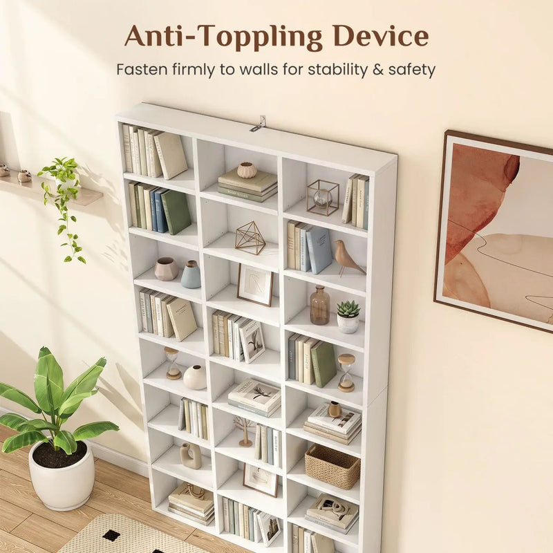 70-Inch Tall Bookshelf with 24 Cube Storage Compartments by DirectDeals