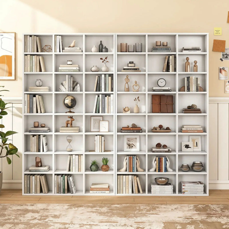 70-Inch Tall Bookshelf with 24 Cube Storage Compartments by DirectDeals
