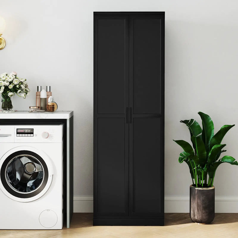70 Inch Freestanding Storage Cabinet with 2 Doors and 5 Shelves by DirectDeals