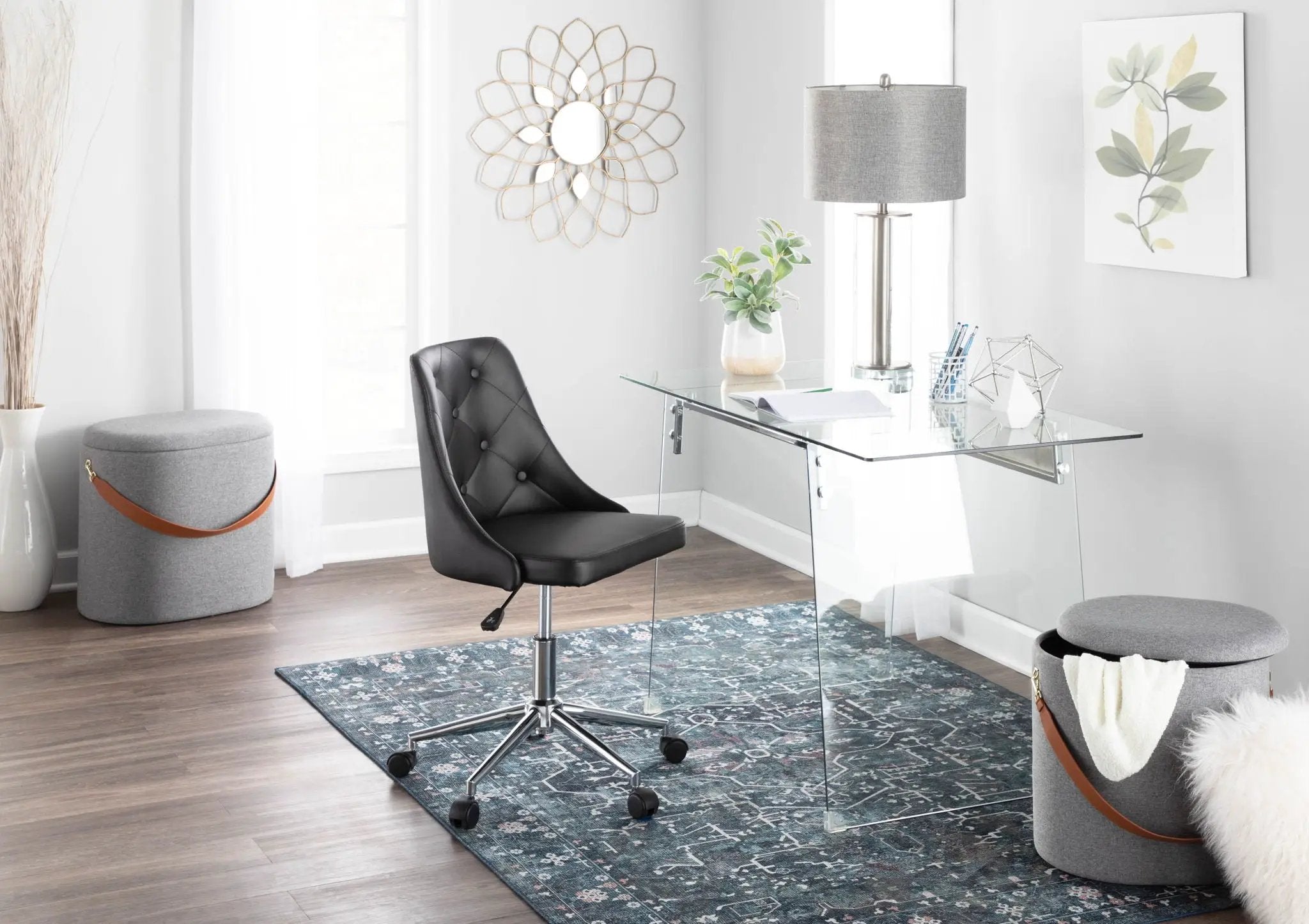 Glacier - Contemporary Desk - Clear / Chrome by HouseOfZazla