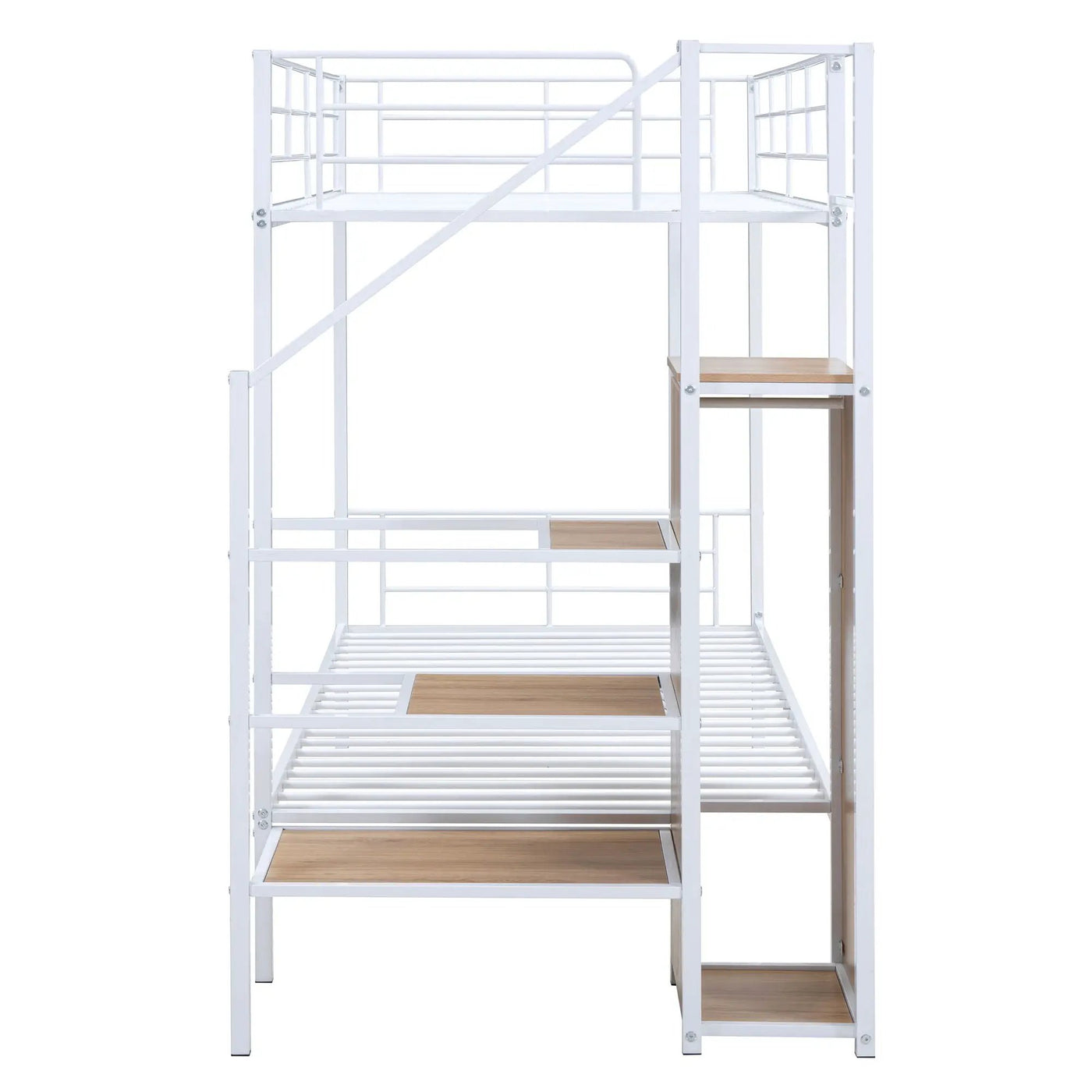 Bunk Bed With Lateral Storage Ladder And Wardrobe by HouseOfZazla