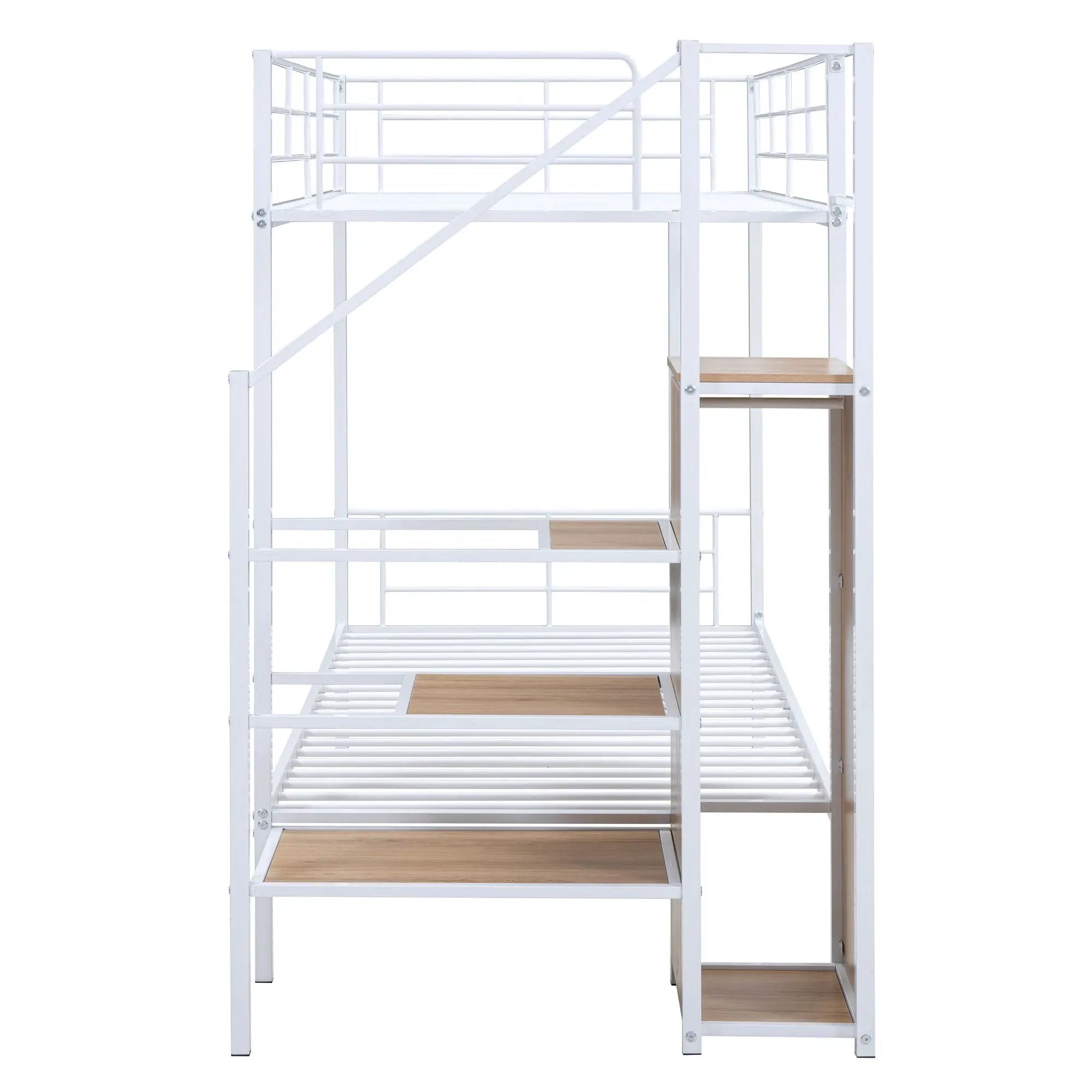 Bunk Bed With Lateral Storage Ladder And Wardrobe by HouseOfZazla