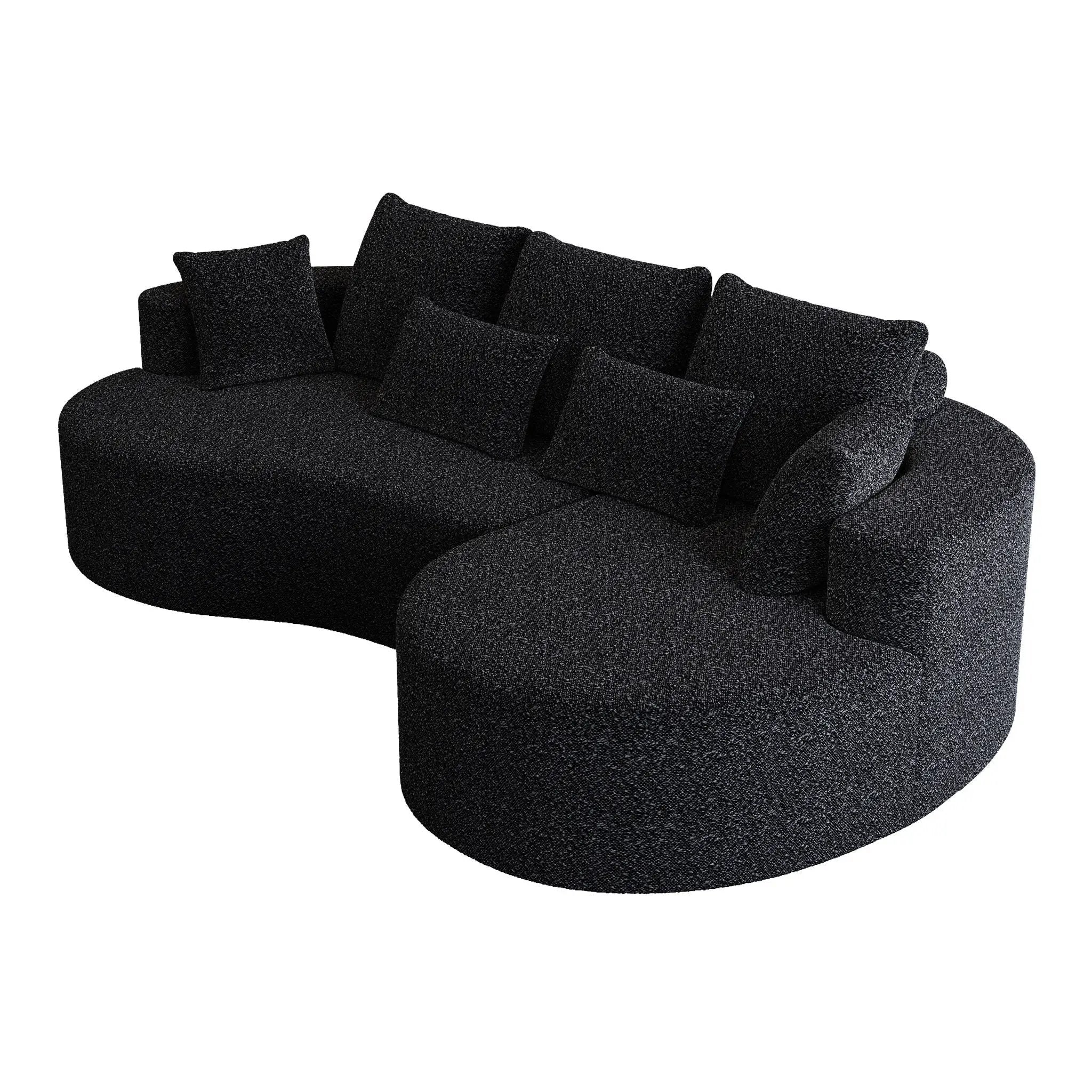 Curved Oversized Sectional Sofa With Extra Deep Seat by HouseOfZazla