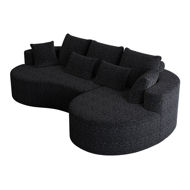 Curved Oversized Sectional Sofa With Extra Deep Seat by HouseOfZazla