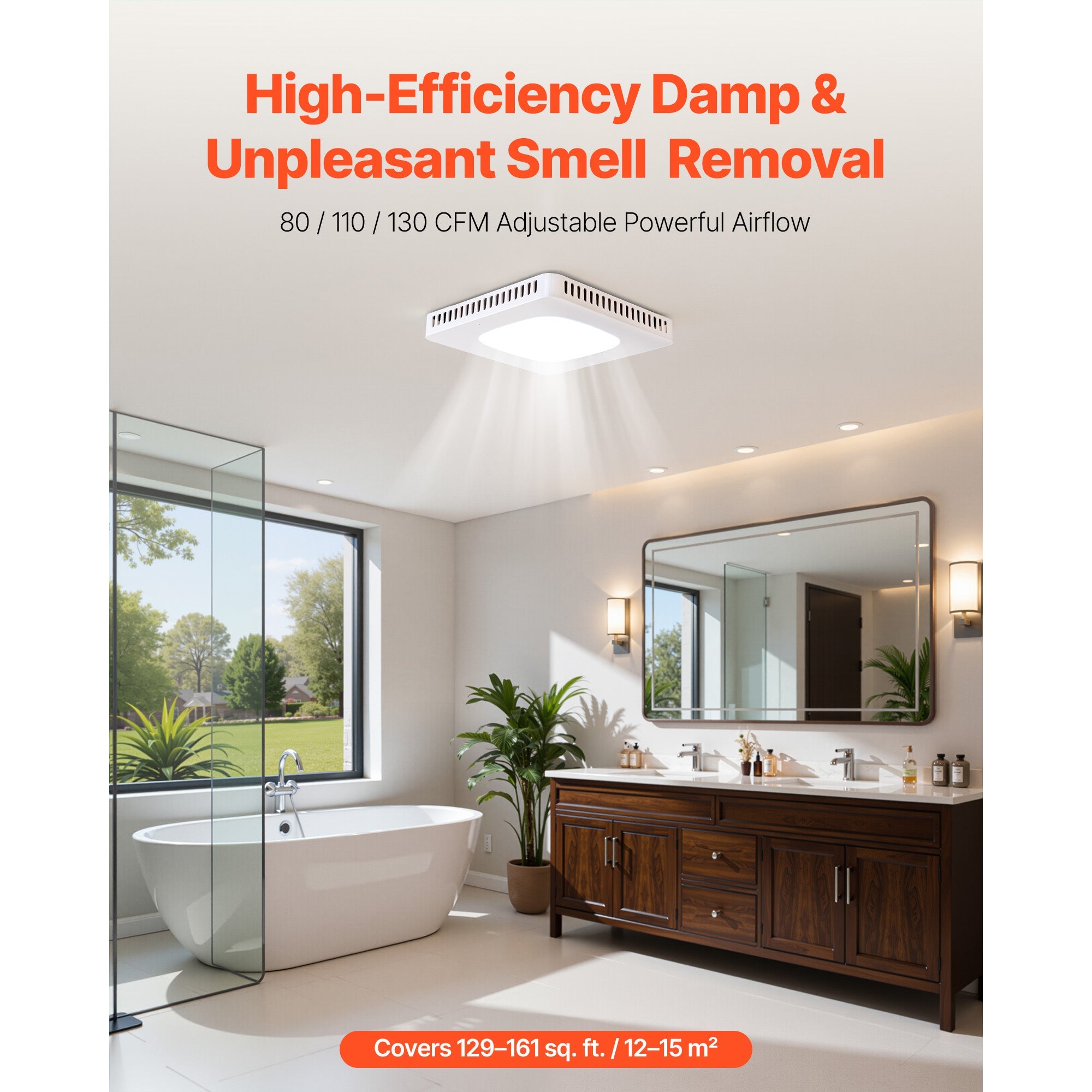 Bathroom Exhaust Fan with LED Light and Adjustable Color Temperatures by HouseOfZazla