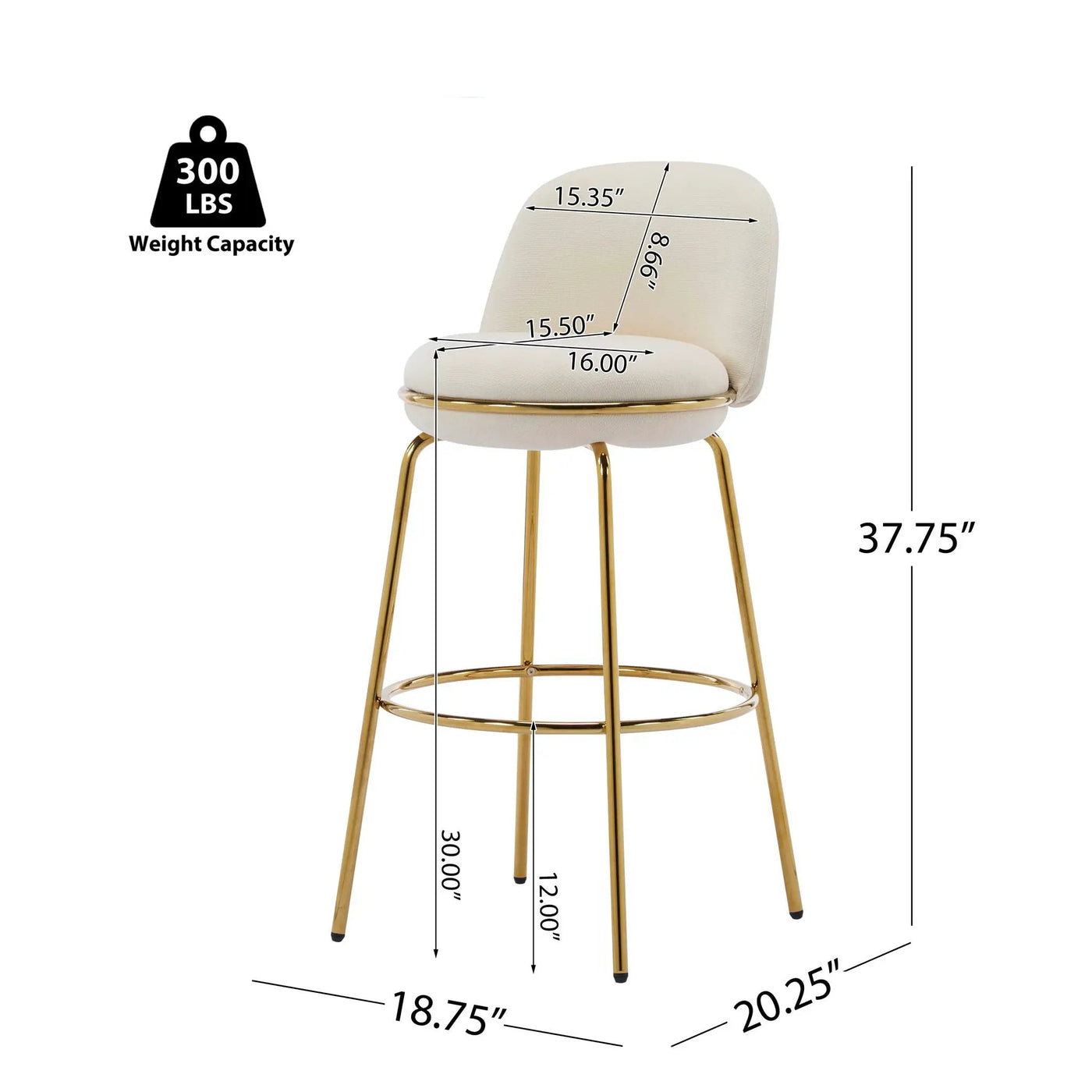 Rio Claro - Indoor Upholstered Barstool (Set of 2) by HouseOfZazla
