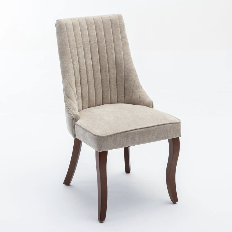 Set of 2 Rayon Cloth Flocking Linen Dining Chairs by BLAKHOM