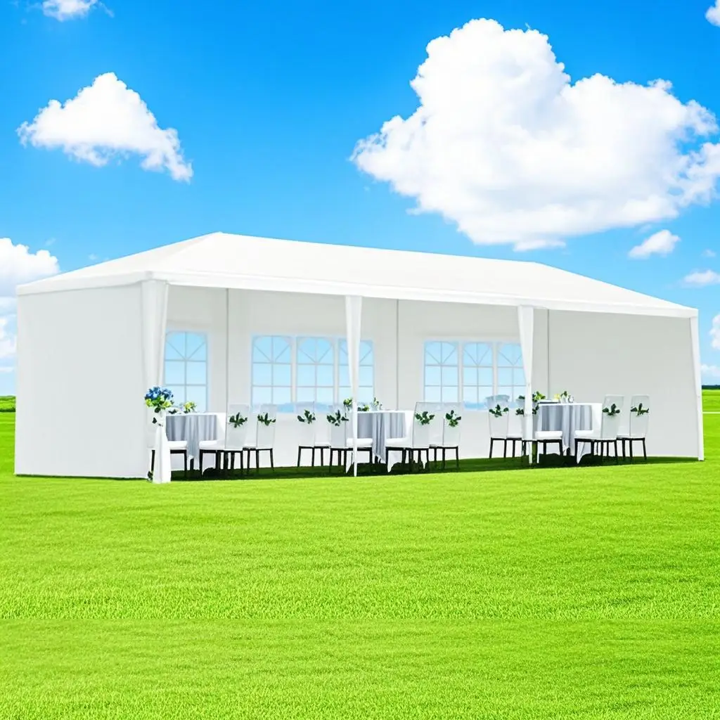 10x30' Outdoor Garden Gazebo Wedding Party Tent Canopy Marquee with 5 Removable Sidewalls by HouseOfZazla
