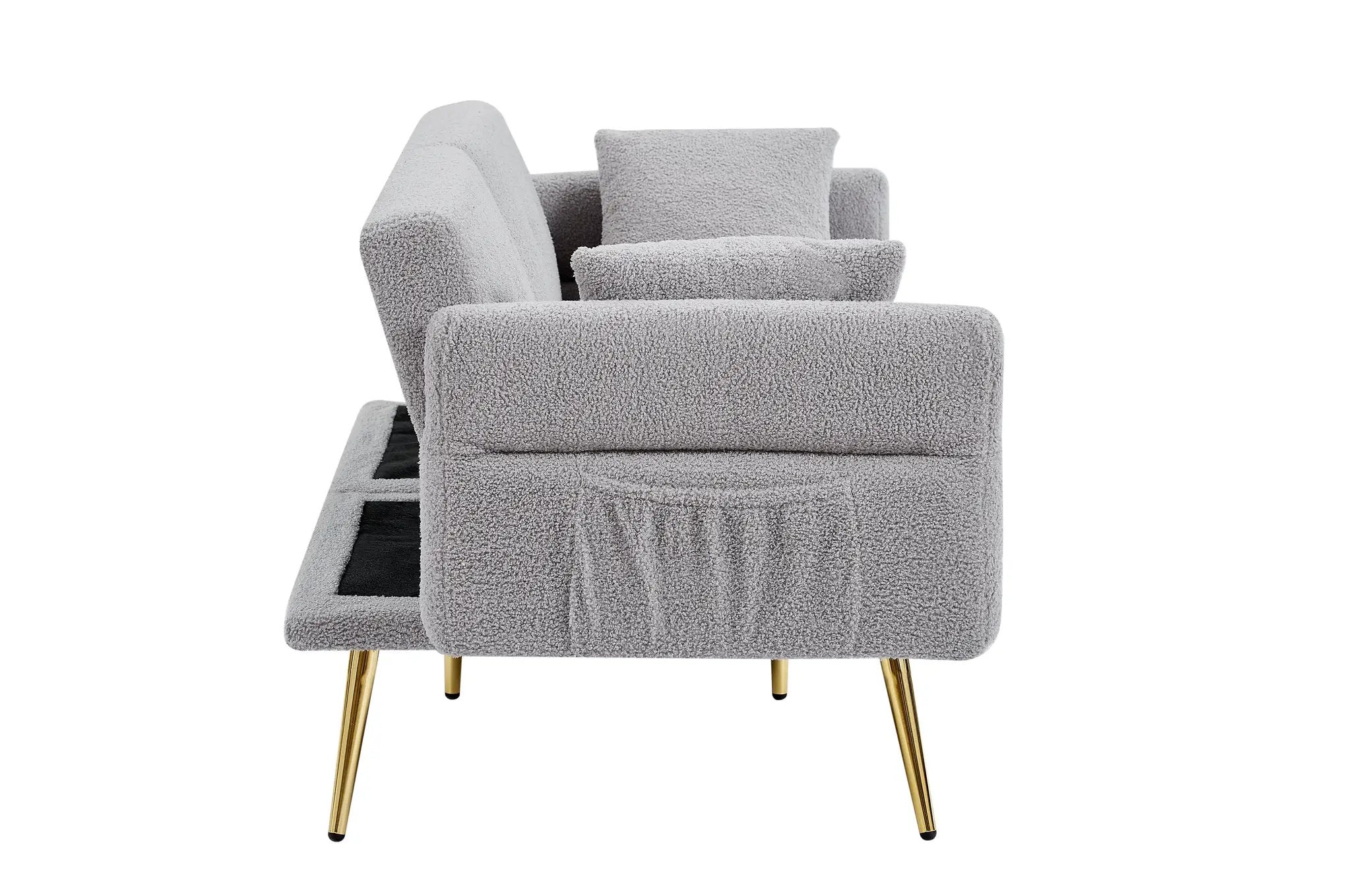 Modern Teddy Upholstered Accent Loveseat Sofa by HouseOfZazla
