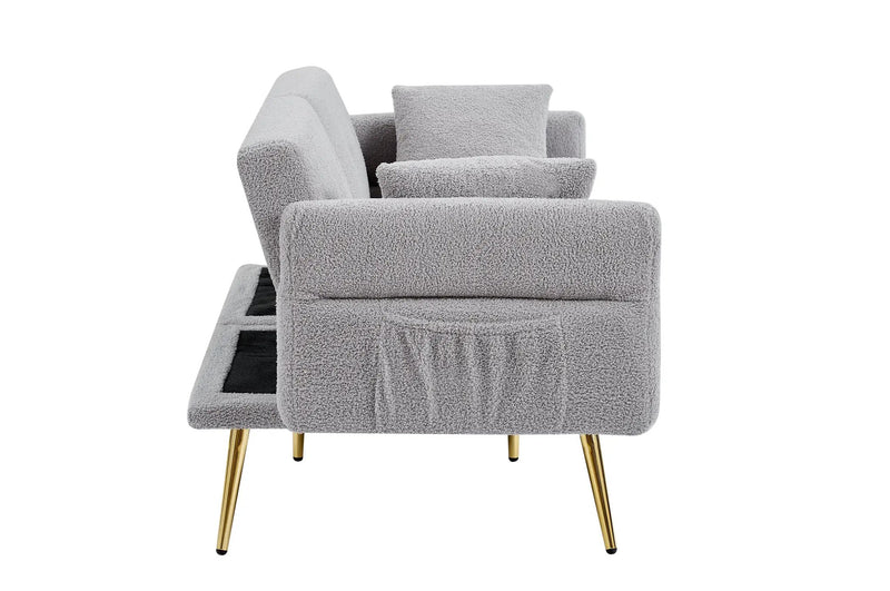 Modern Teddy Upholstered Accent Loveseat Sofa by HouseOfZazla