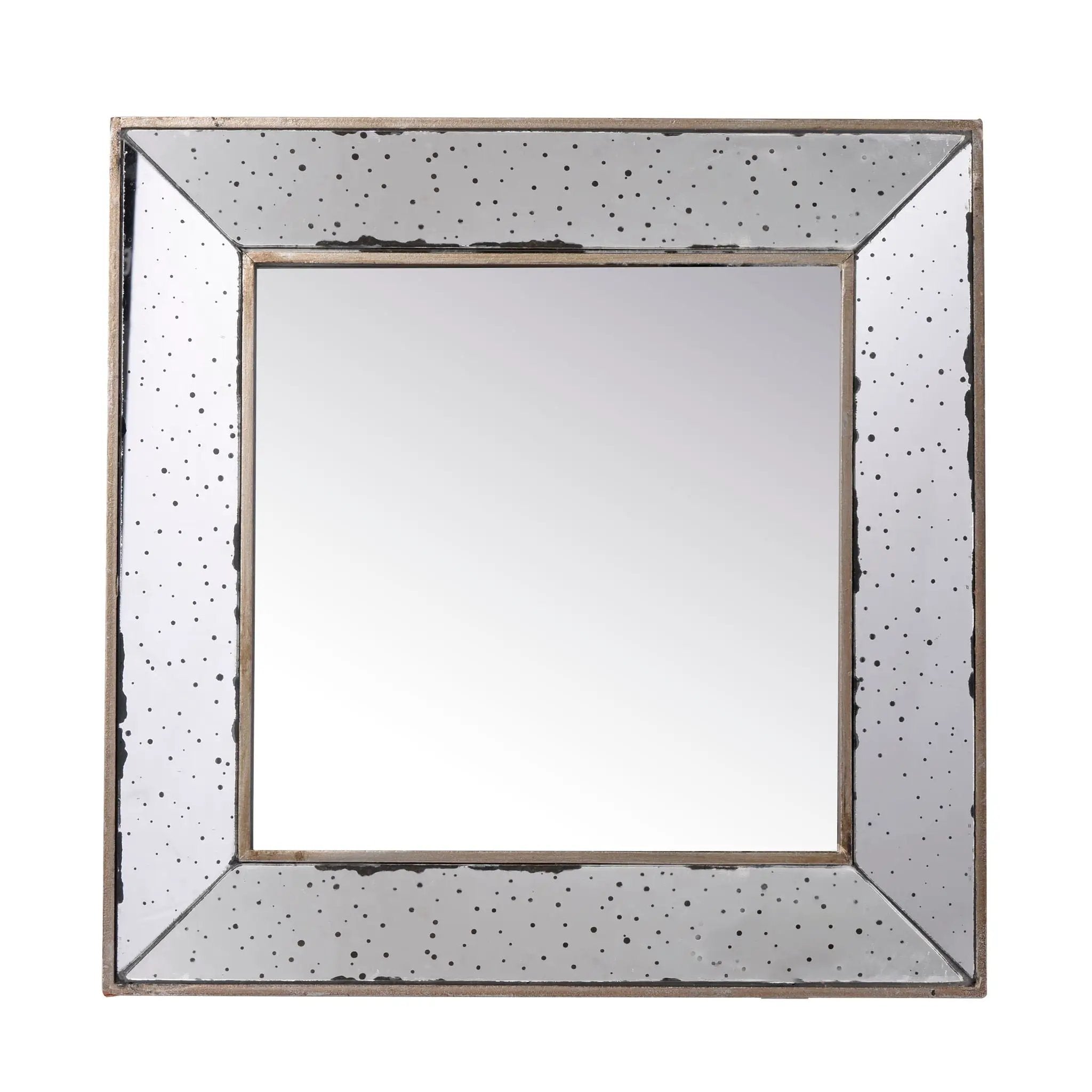 Distressed Accent Mirror, Traditional Style Framed Wall Mirror For Living Room by Unique Piece Furniture