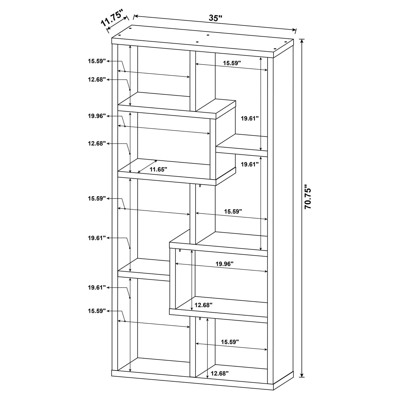 8 Shelf Geometric Bookcase by HouseOfZazla