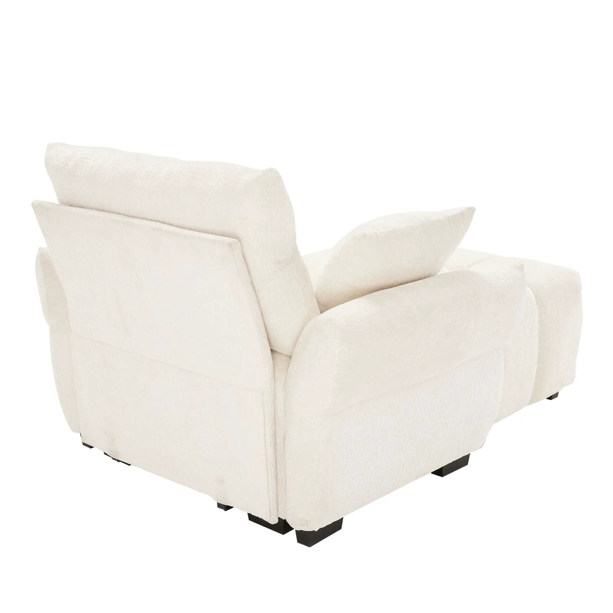 Ergonomic Single Seater Sofa With Ottoman, High Resilience Support Cushions by Unique Piece Furniture