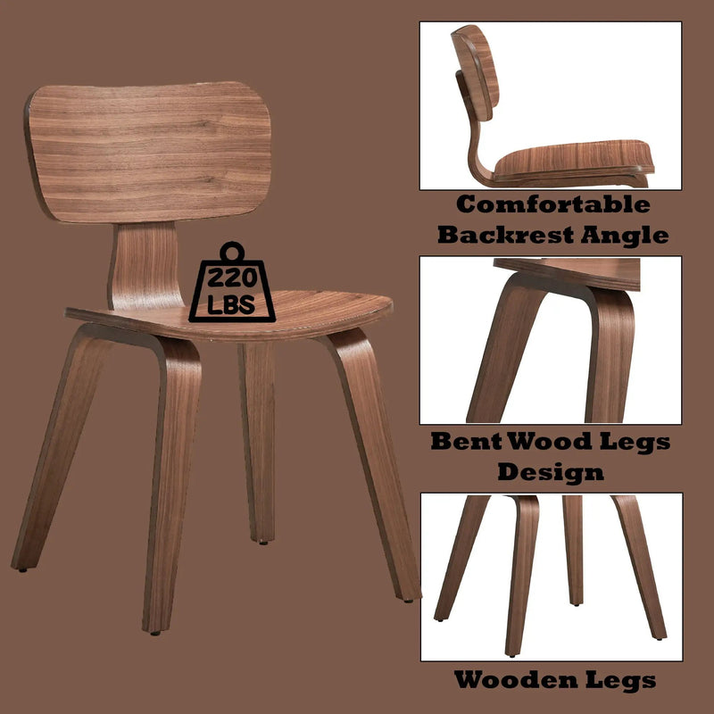 Casson - Side Chair (Set of 2) - Walnut by Unique Piece Furniture