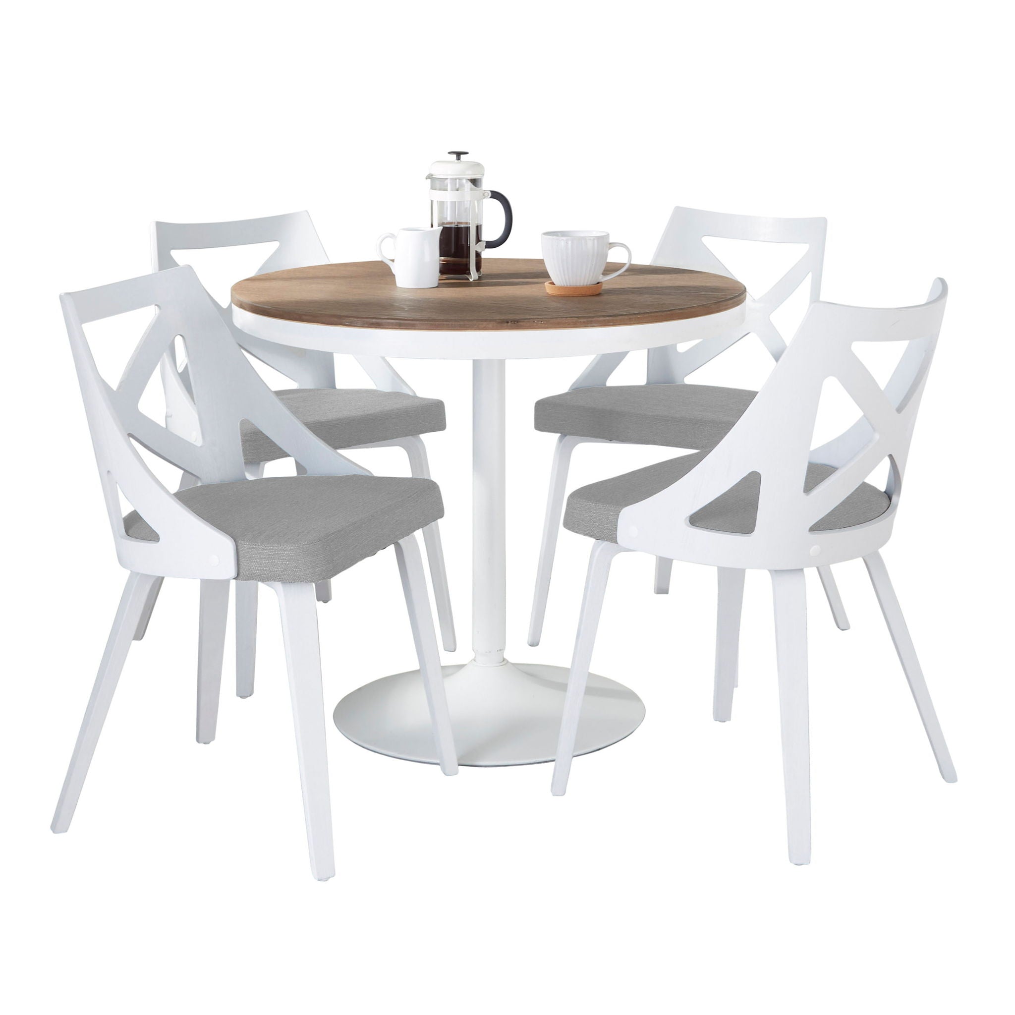 Dakota Charlotte - 5 Piece Contemporary Design Dining Set by HouseOfZazla