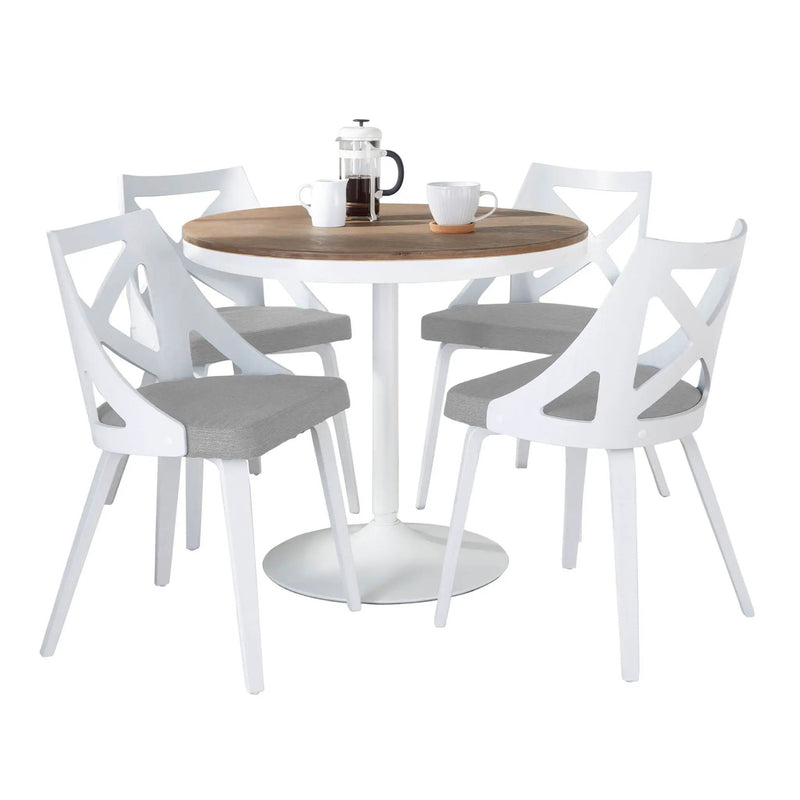 Dakota Charlotte - 5 Piece Contemporary Design Dining Set by HouseOfZazla