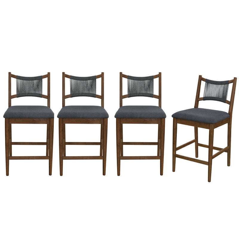 Arno Indoor Upholstered Wooden Counter Stool by HouseOfZazla
