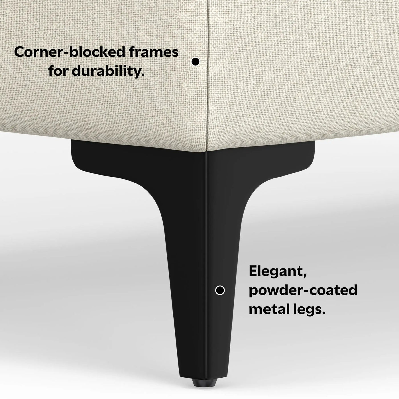 Ava - Versatile Mid Century Ottoman by Unique Piece Furniture