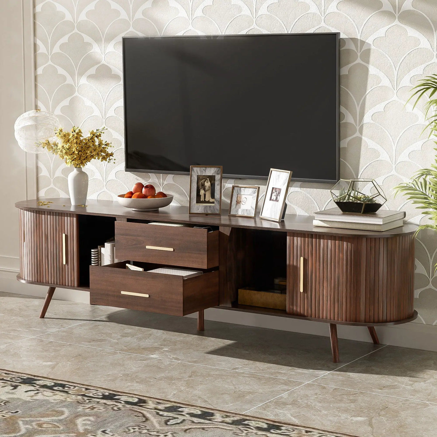 TV Stand Entertainment Center With Storage by HouseOfZazla