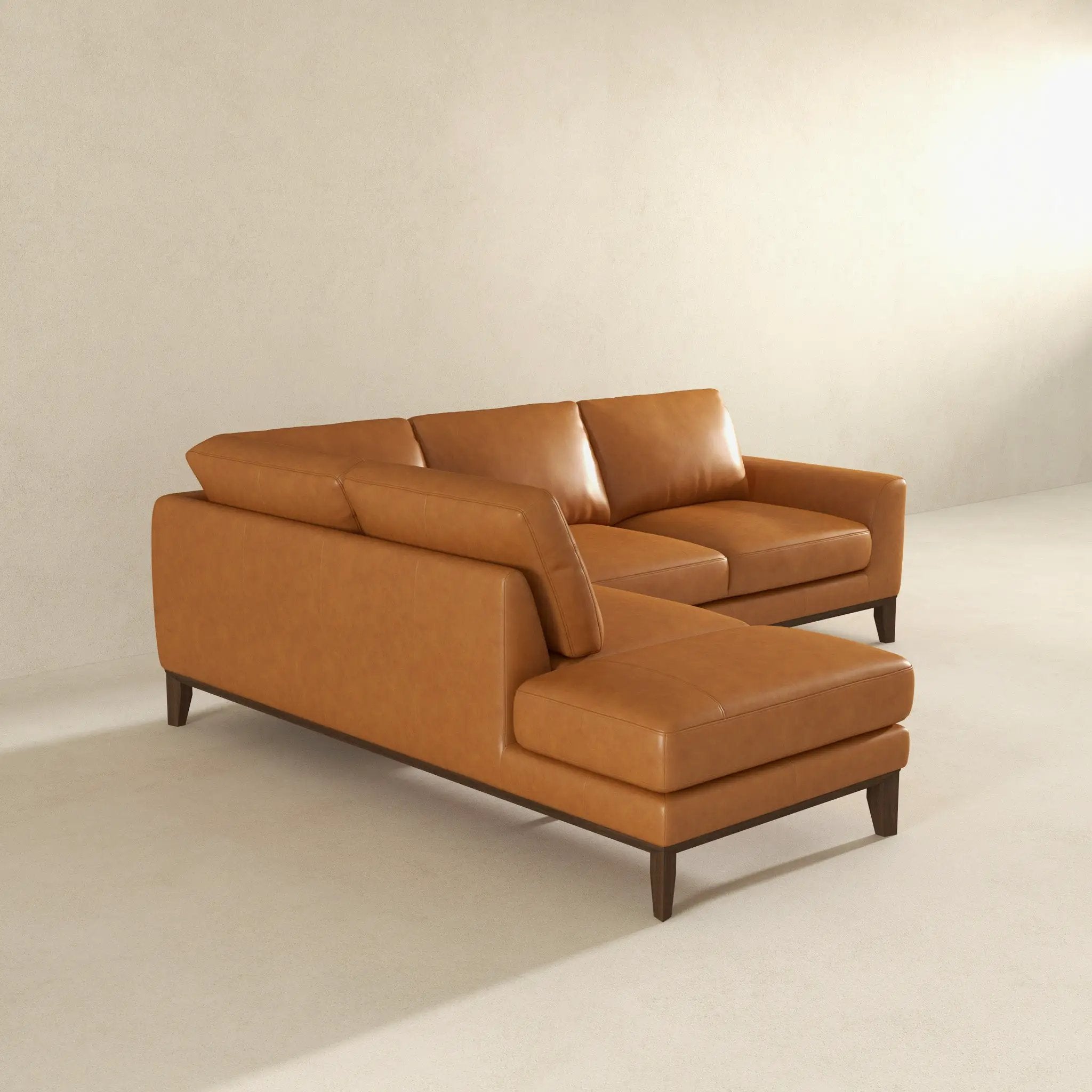 London Leather Sectional Sofa Left Facing by HouseOfZazla