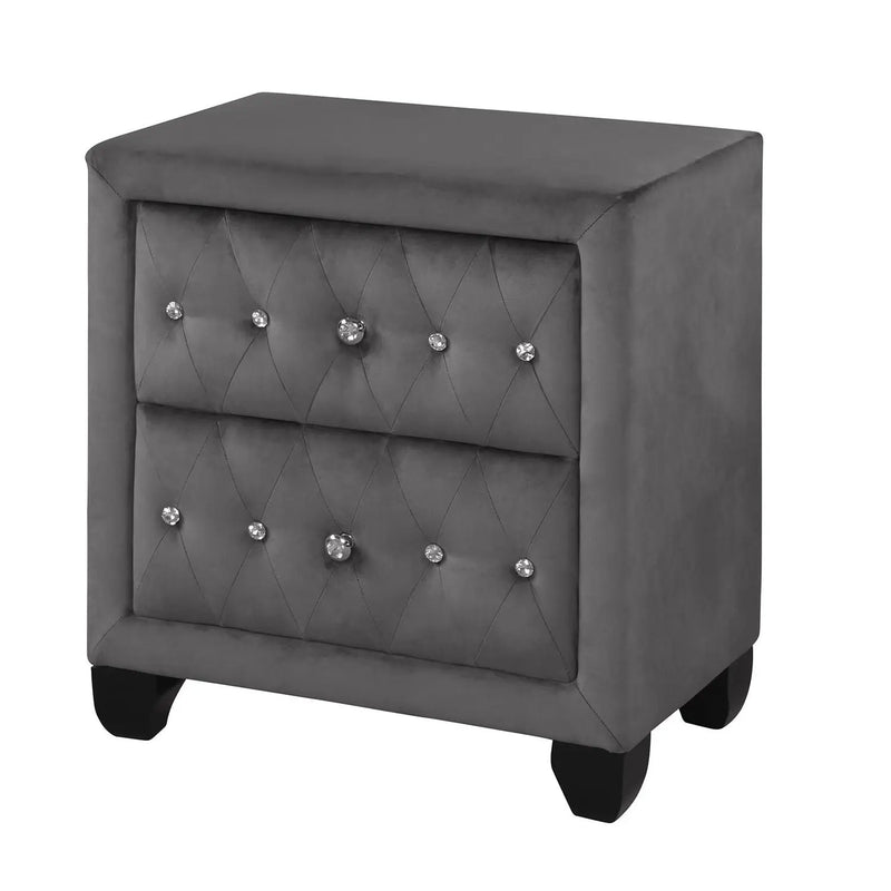 Sophia - 2 Drawer Nightstand - Gray by HouseOfZazla