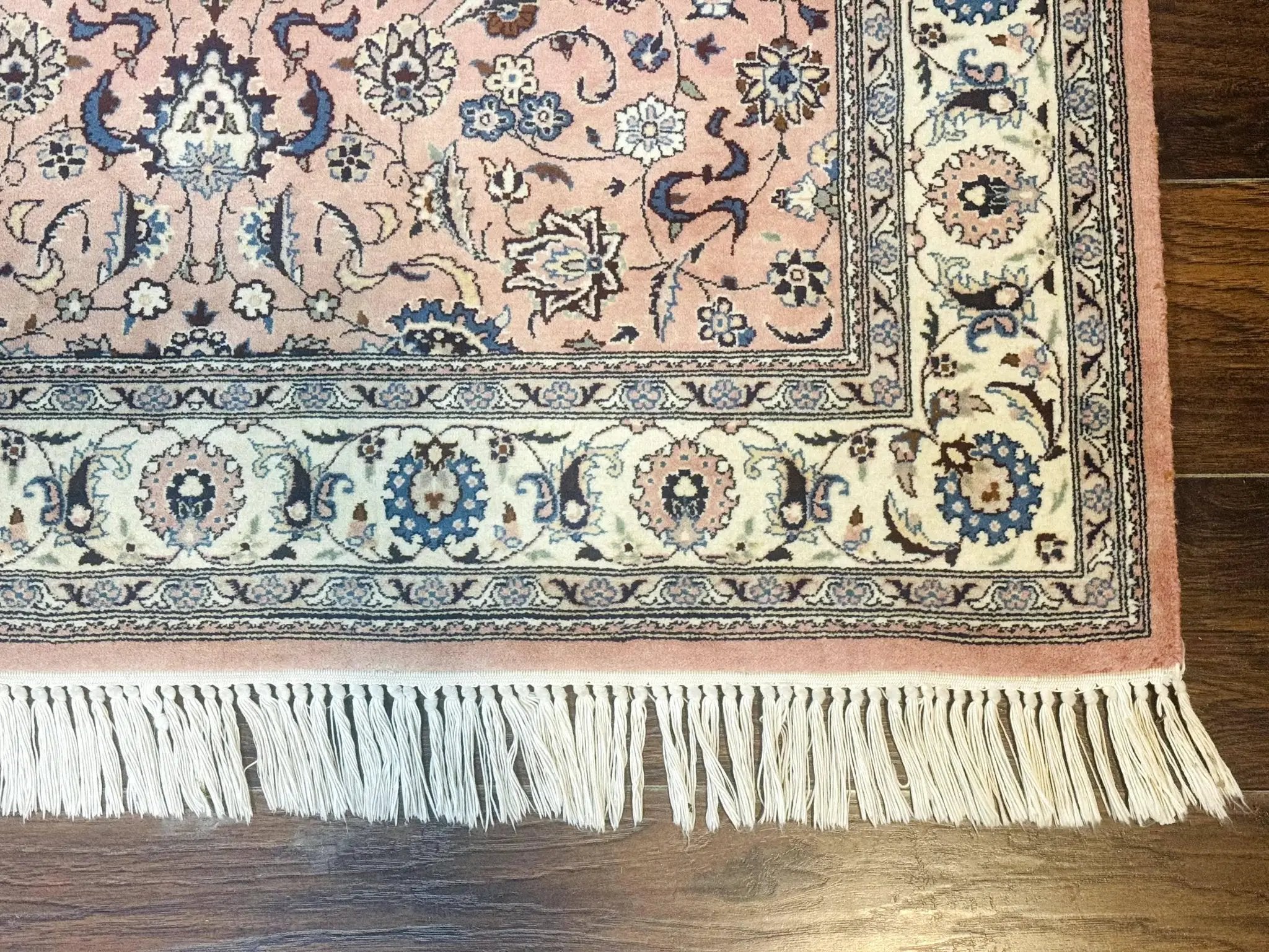 Pak Persian Rug 4x6, Pink and Cream, Very Fine 225 KPSI, Handmade Wool Oriental Carpet by Jewel Rugs