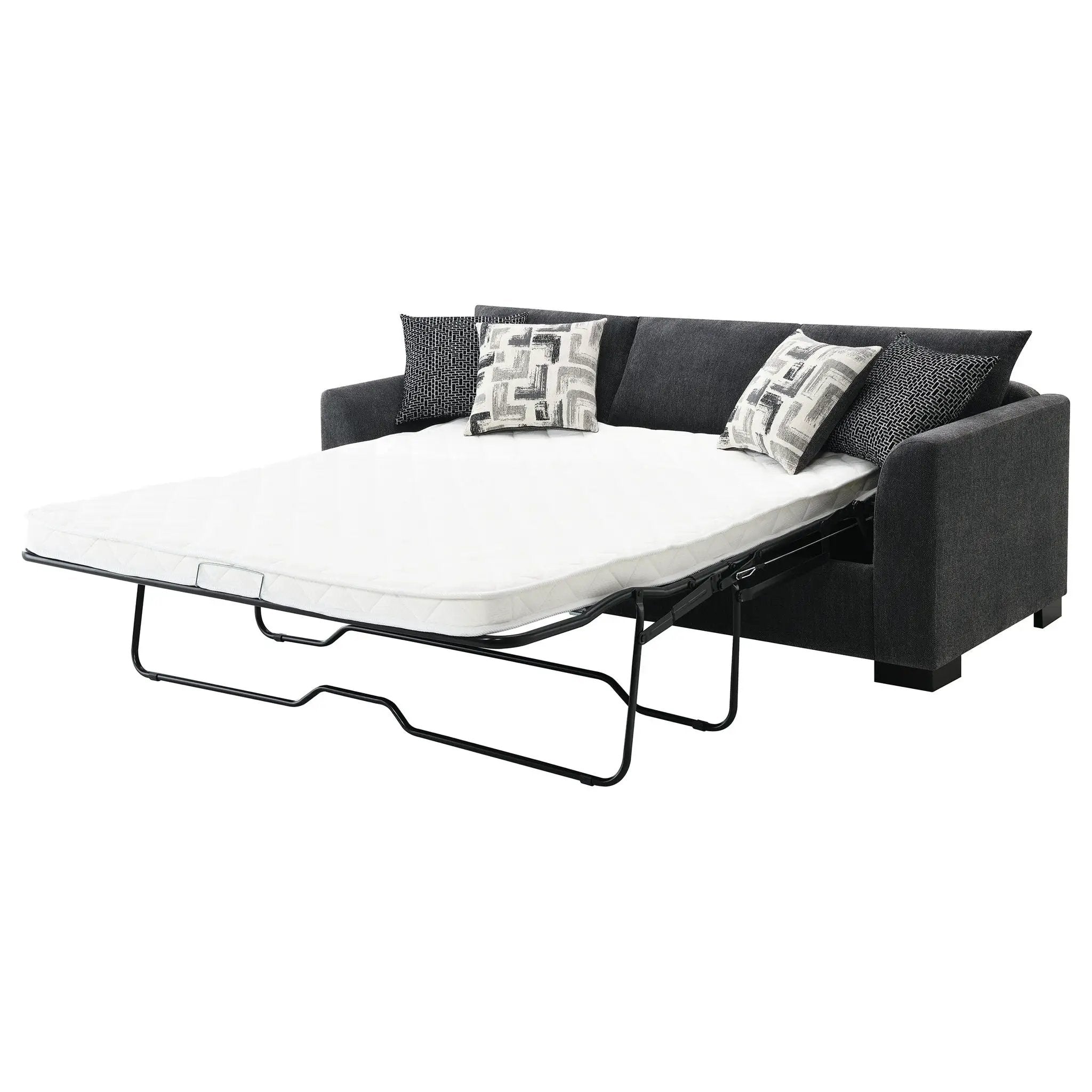 Storey Upholstered Sleeper Sectional Chaise Sofa Dark Grey by Unique Piece Furniture