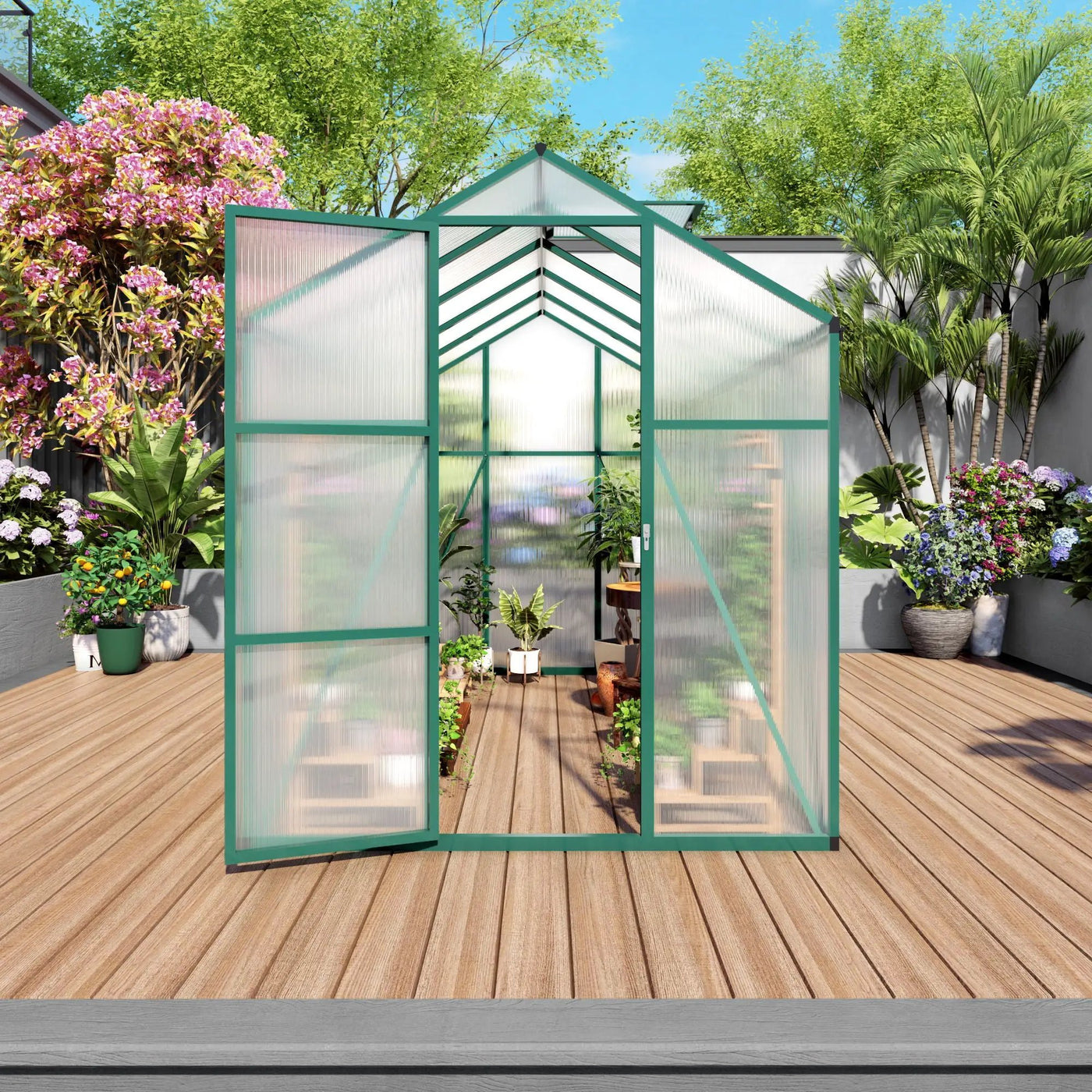 Polycarbonate Walk-In house, Raised Base For Outdoor In All Season by HouseOfZazla