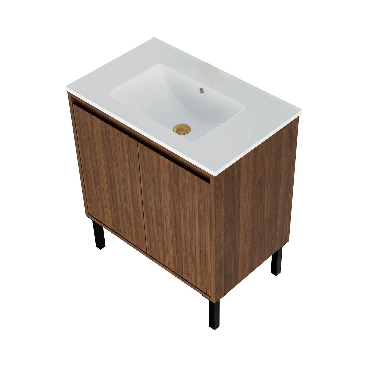 Bathroom Vanity With Ceramic Sink, Floor-Standing Design, Soft-Closing Drawers by Unique Piece Furniture