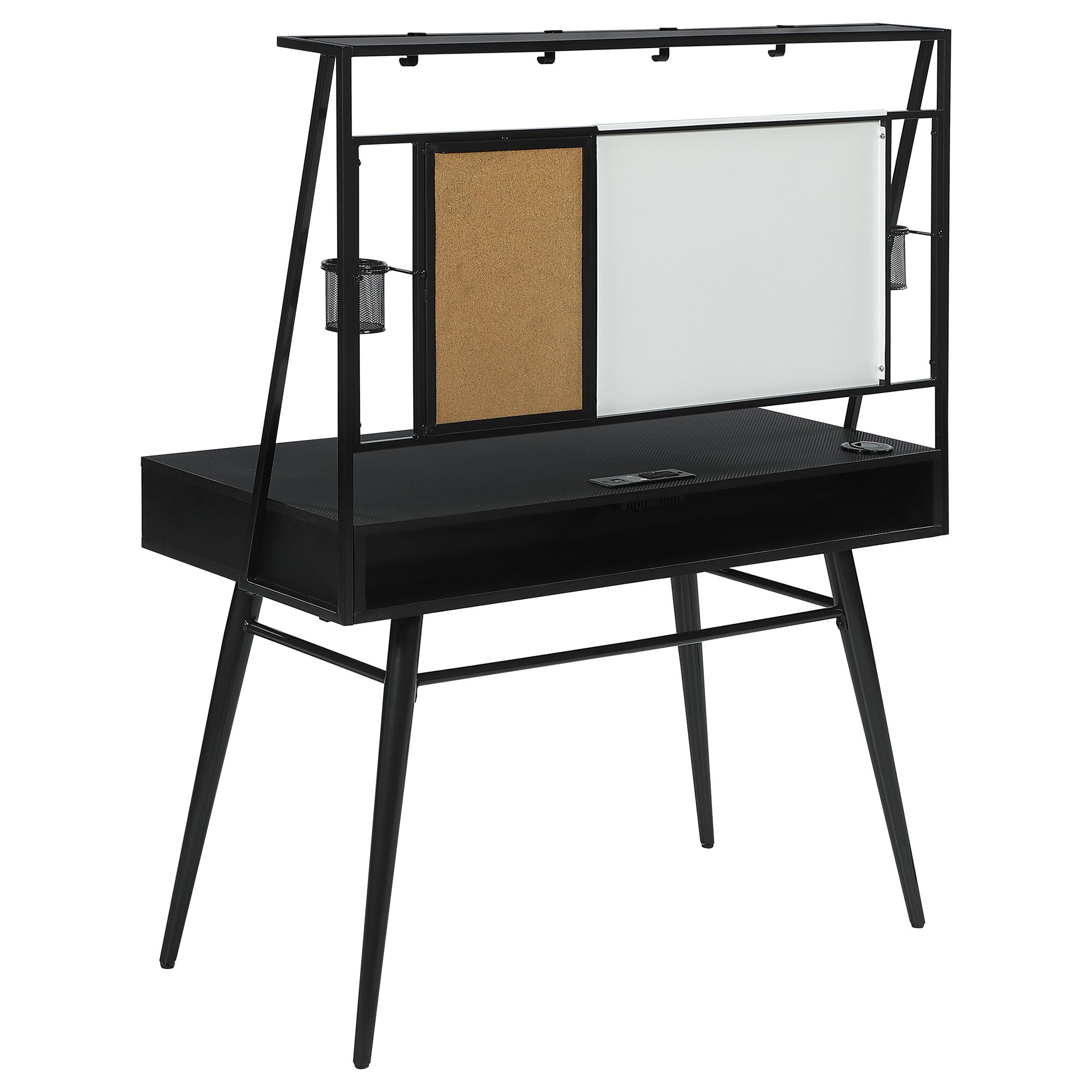 Darby - Writing Desk With USB Ports - Black by HouseOfZazla