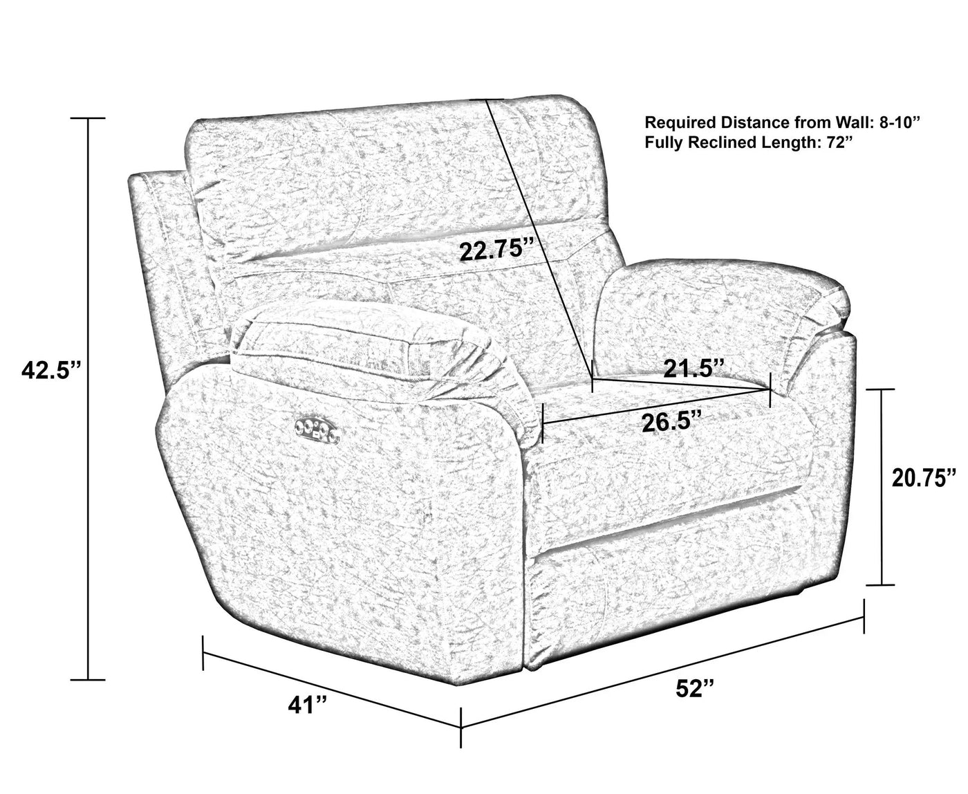 Sedona - Power Headrest With Lumbar Lay Flat Recliner by Unique Piece Furniture